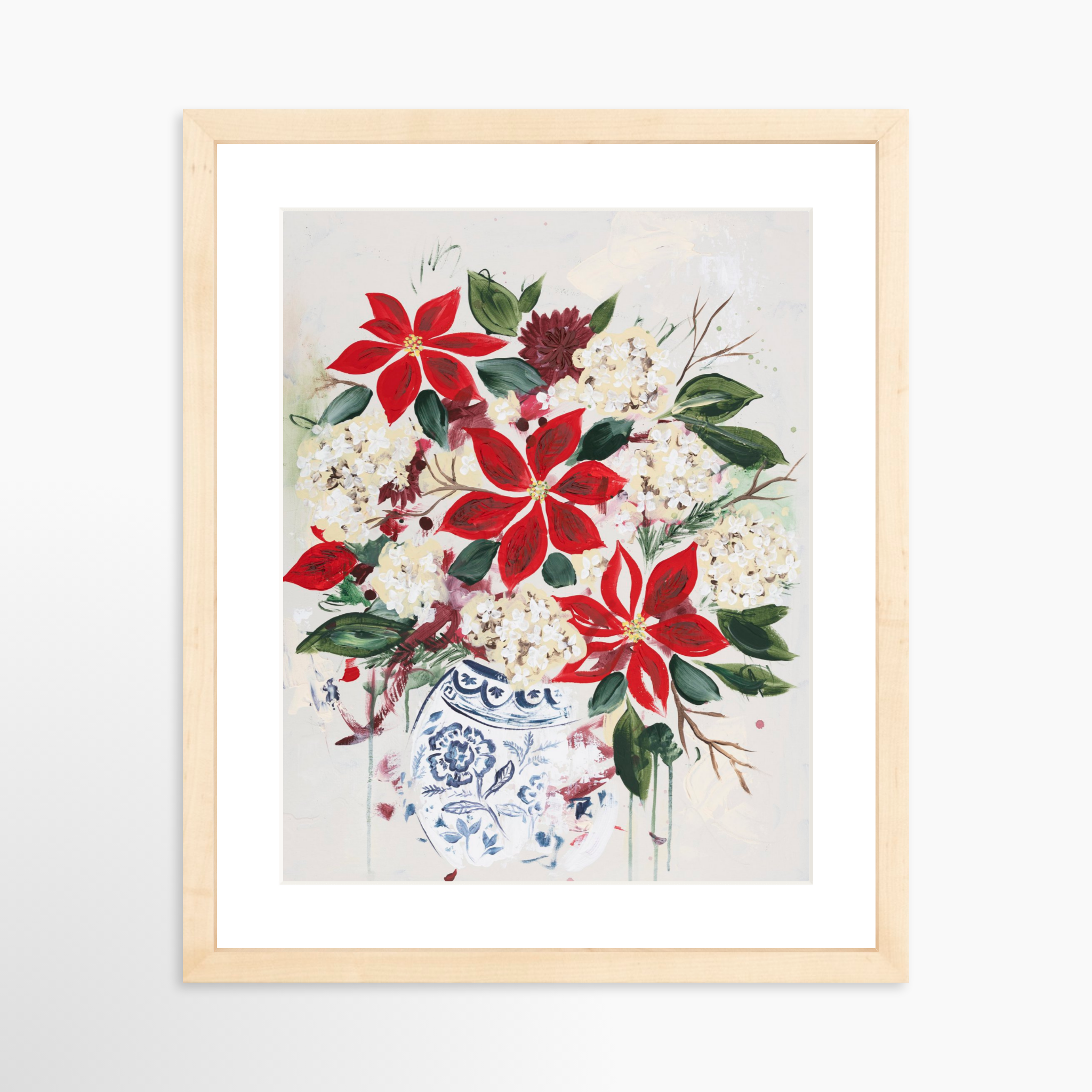 11x14 / Natural Frame + White Mat