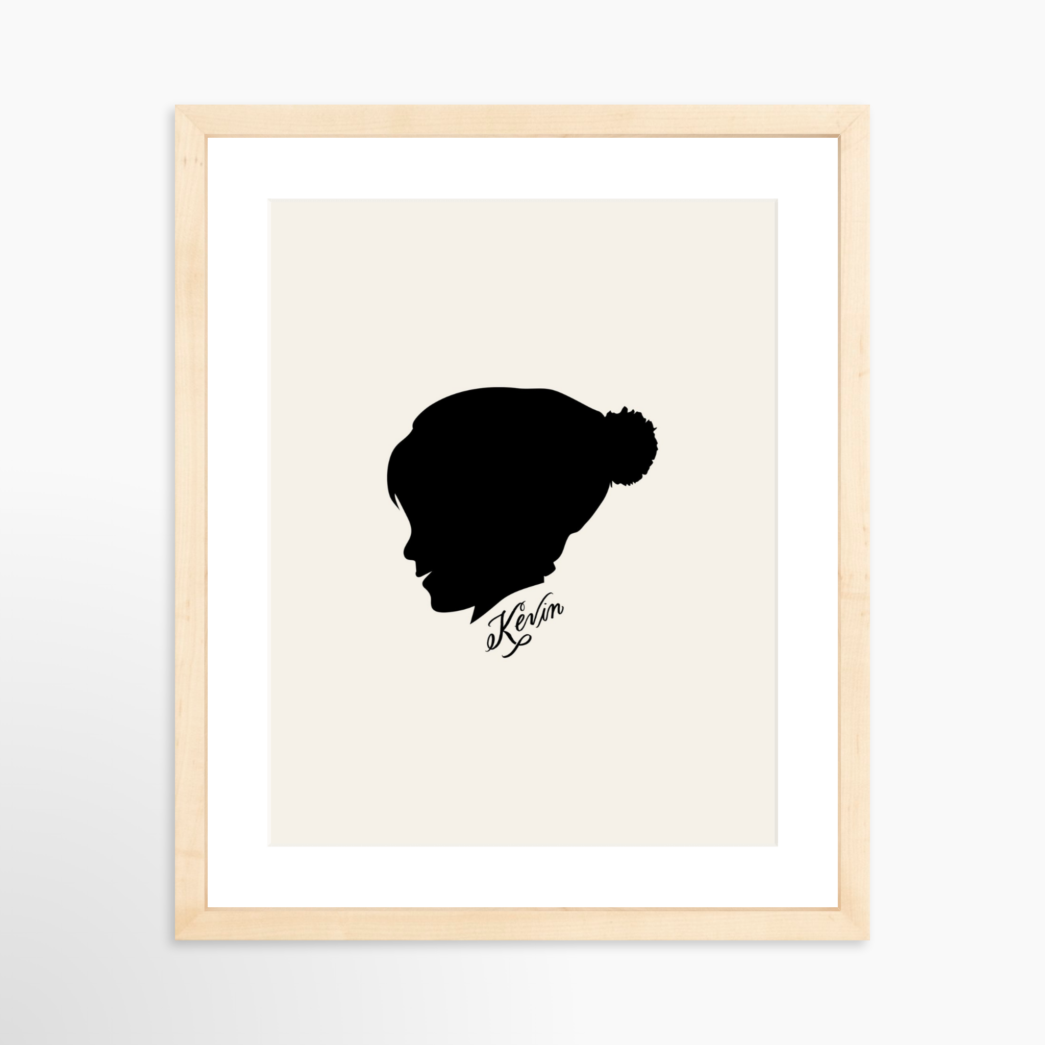 11x14 / Natural Frame + White Mat