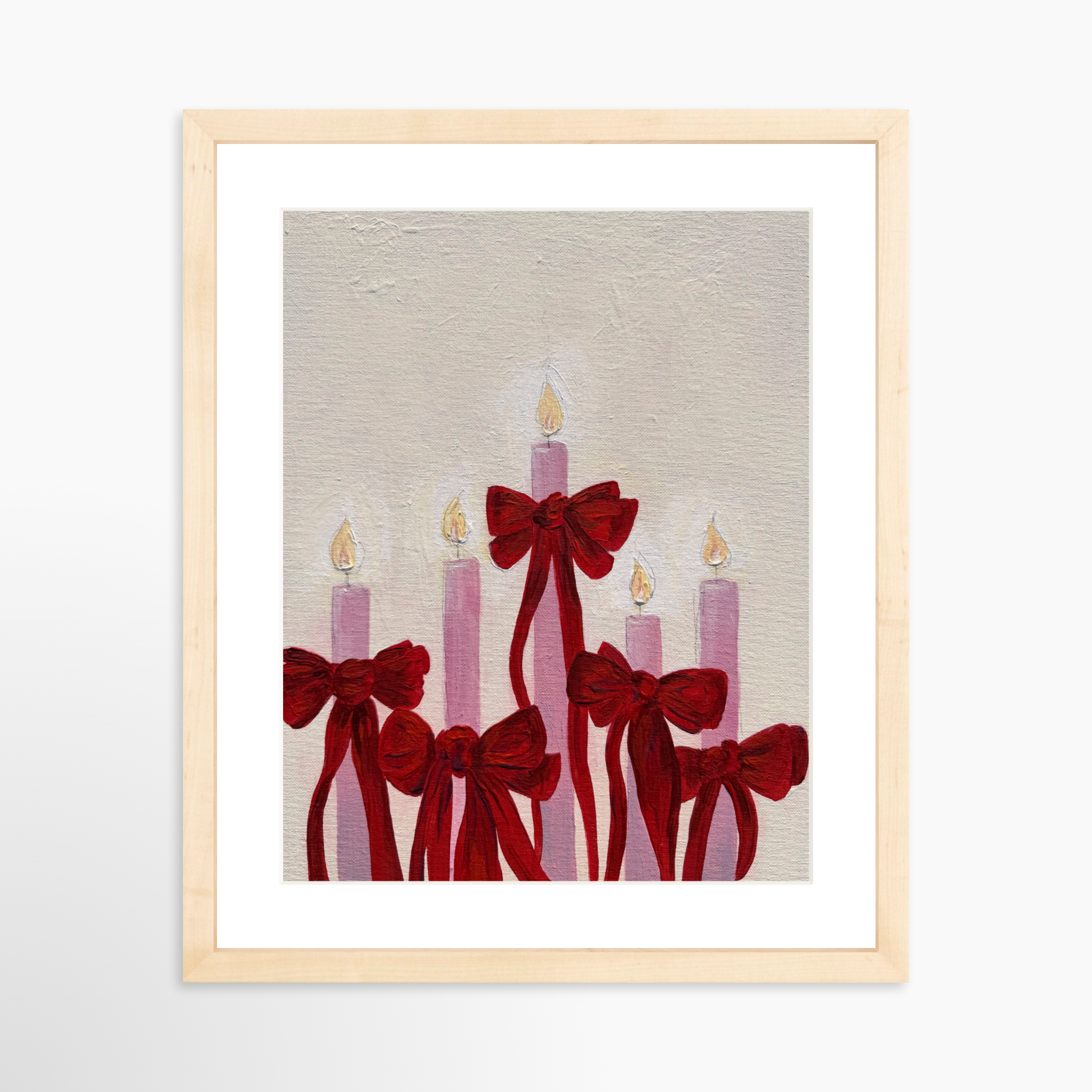 11x14 / Natural Frame + White Mat