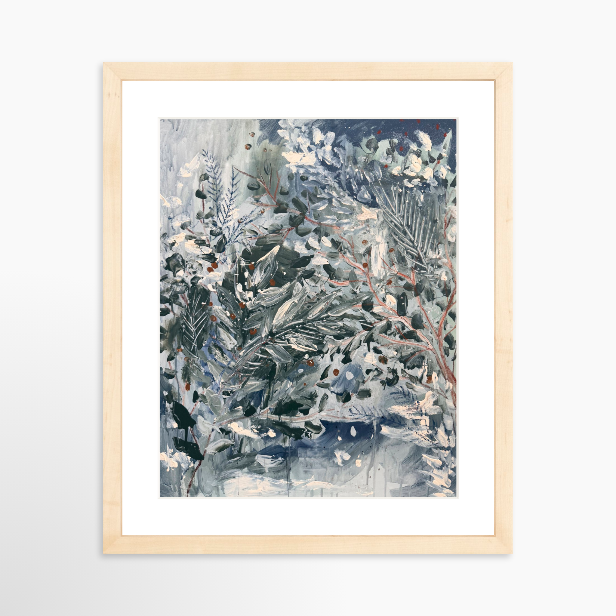 11x14 / Natural Frame + White Mat