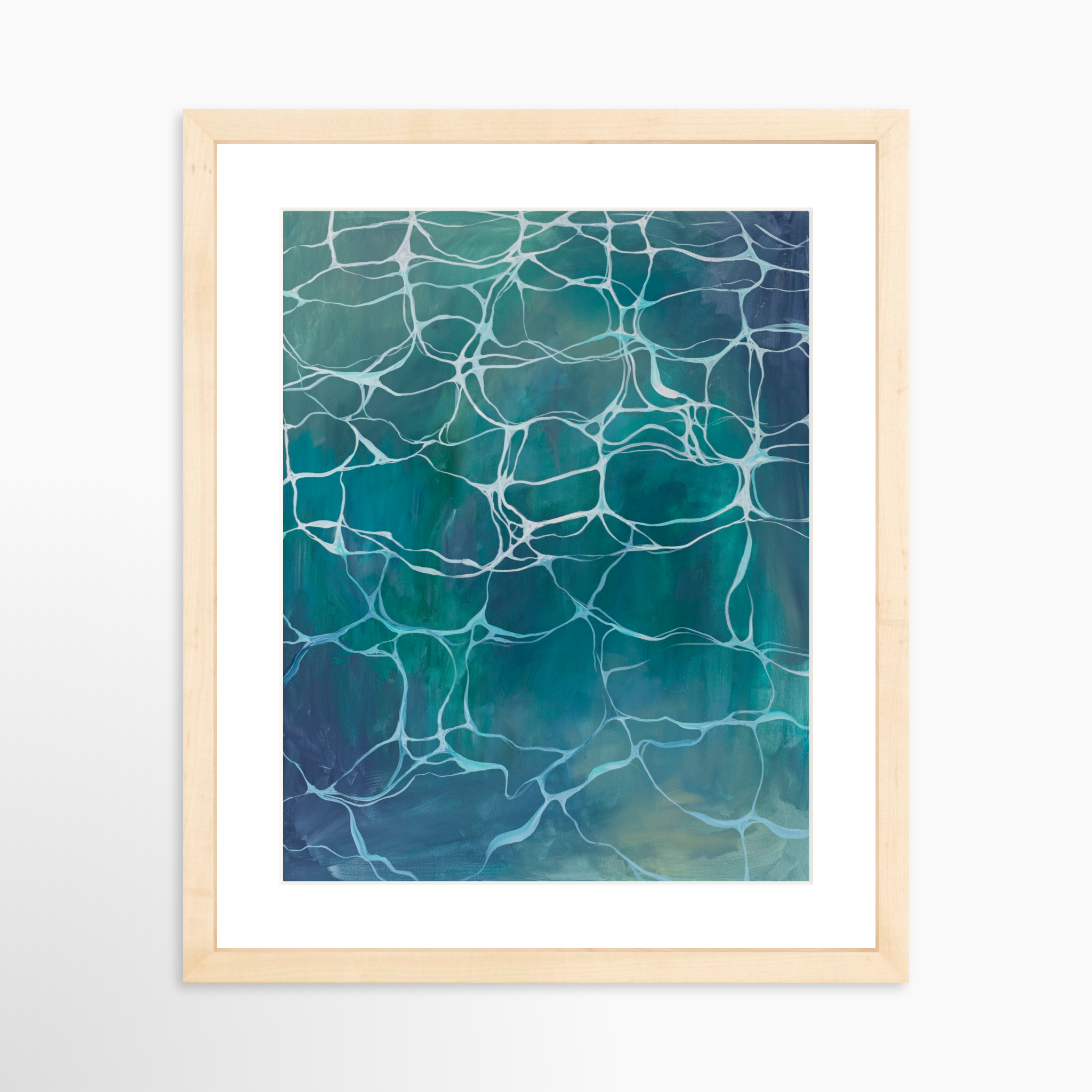 11x14 / Natural Frame + White Mat