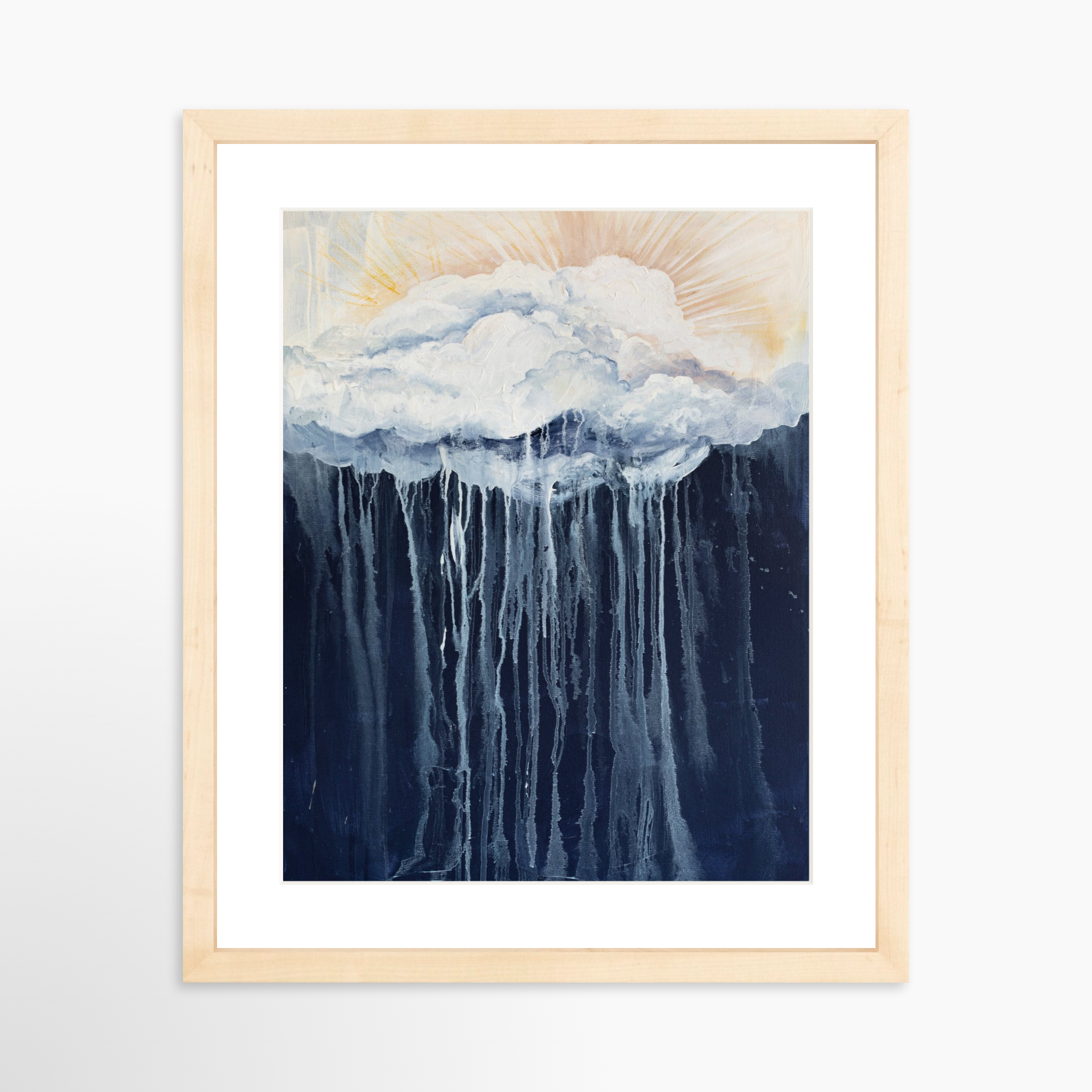 11x14 / Natural Frame + White Mat