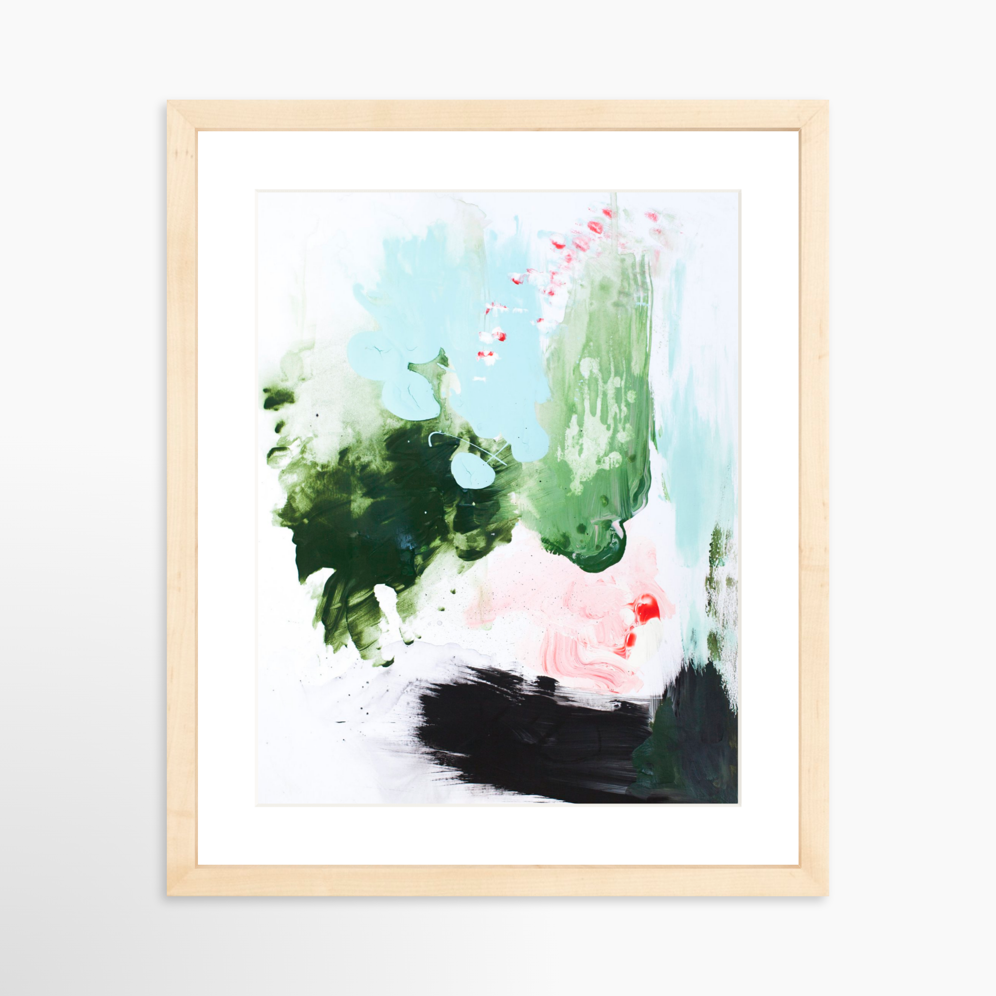 11x14 / Natural Frame + White Mat