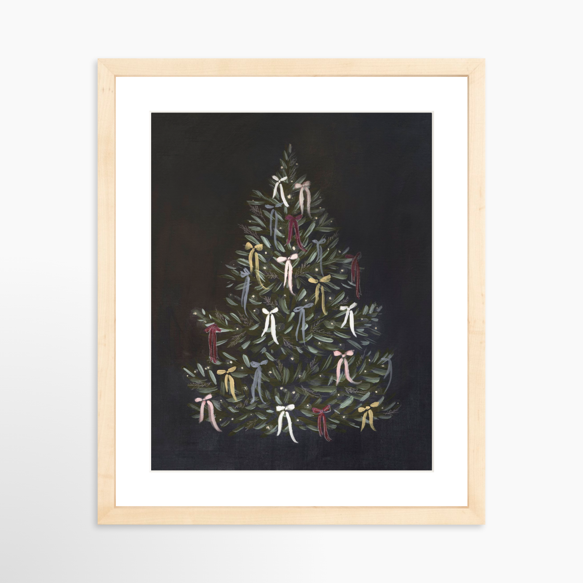 11x14 / Natural Frame + White Mat