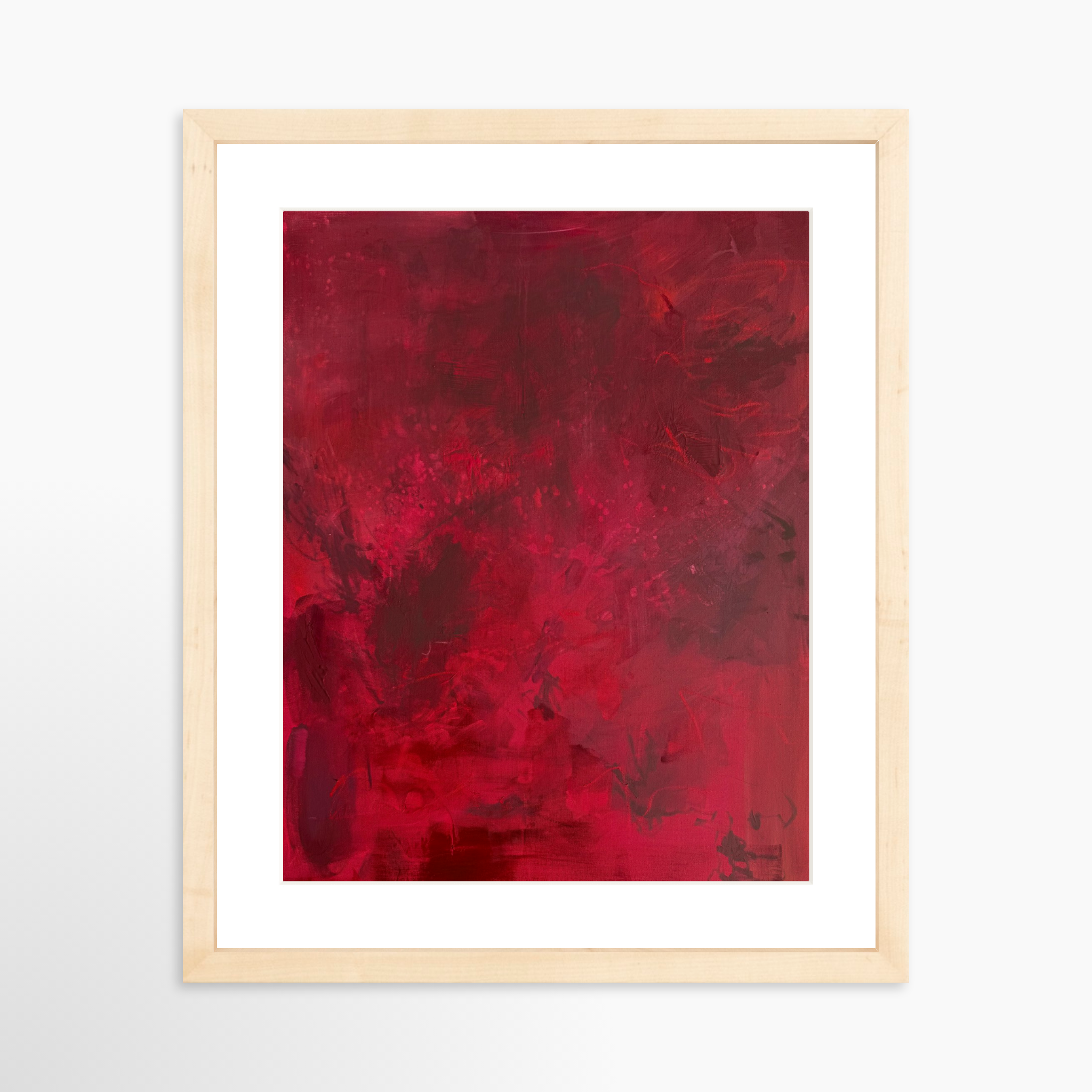 11x14 / Natural Frame + White Mat