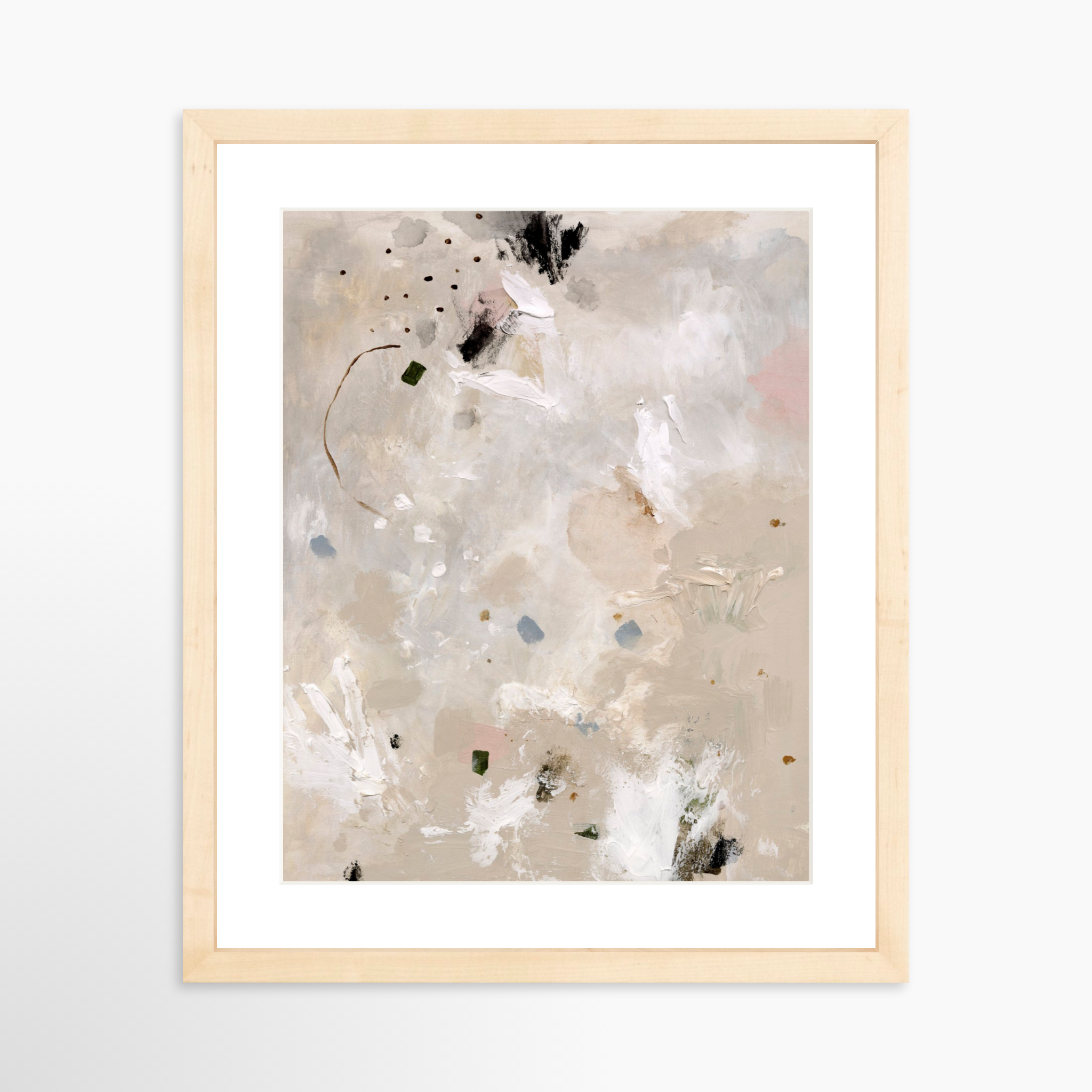 11x14 / Natural Frame + White Mat