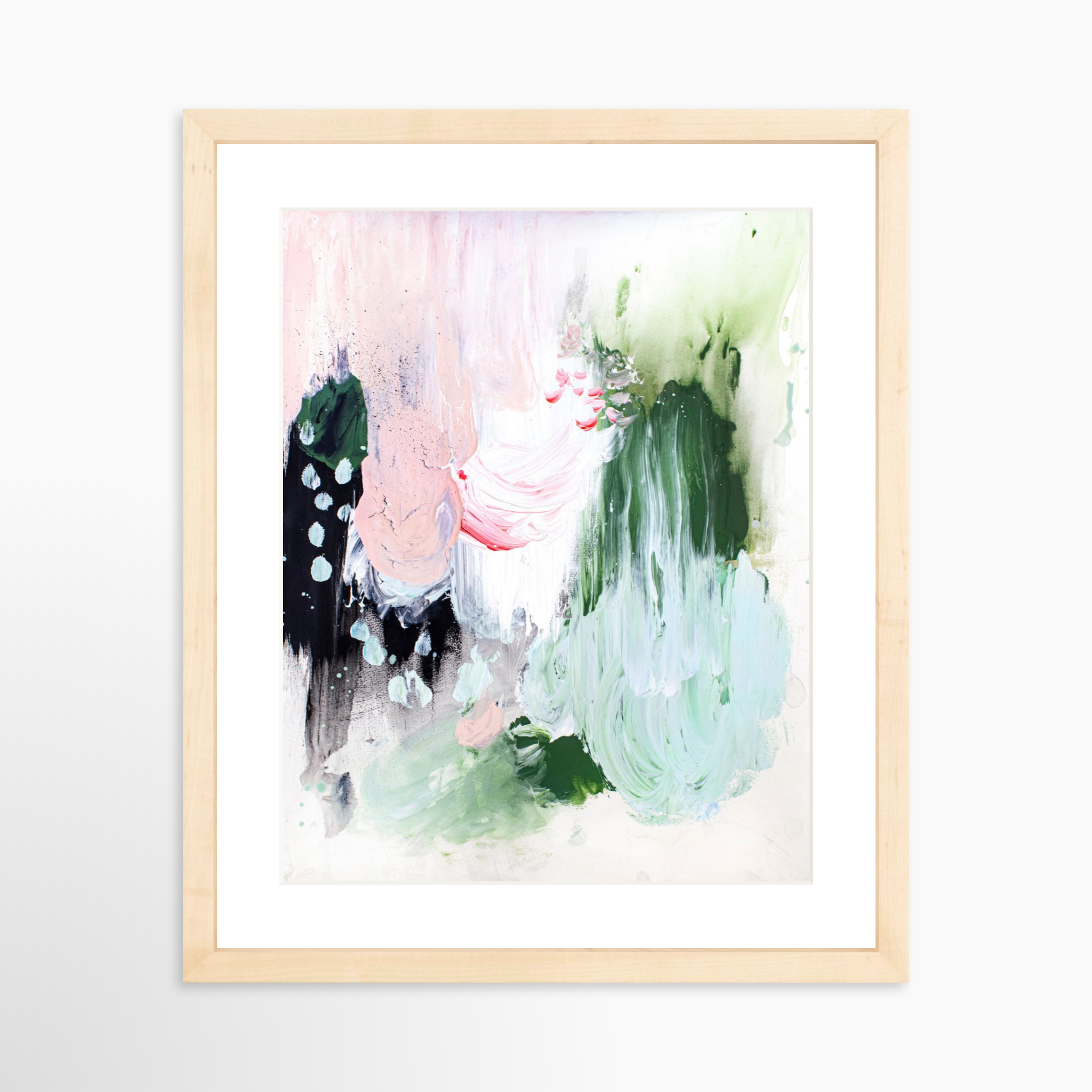 11x14 / Natural Frame + White Mat