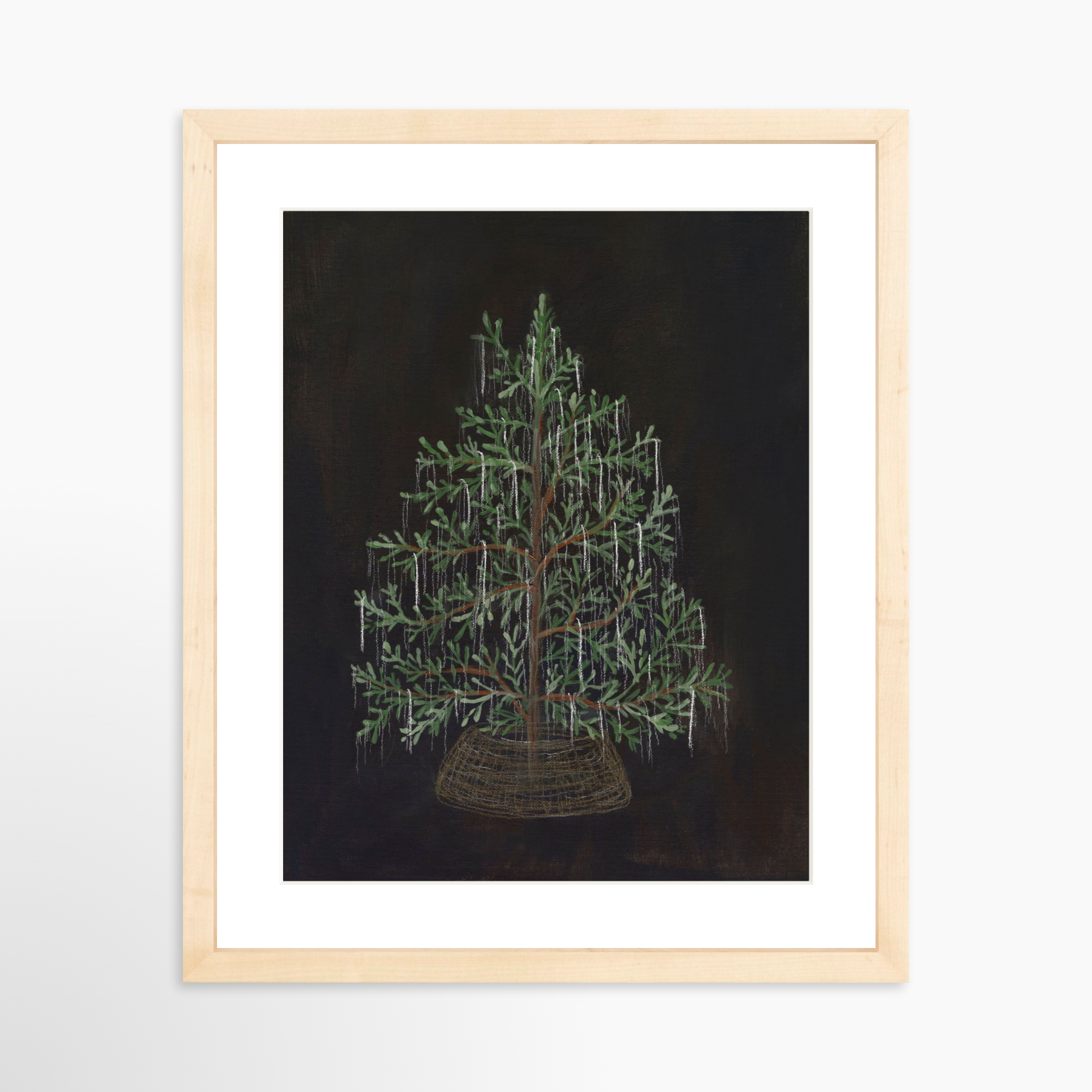 11x14 / Natural Frame + White Mat