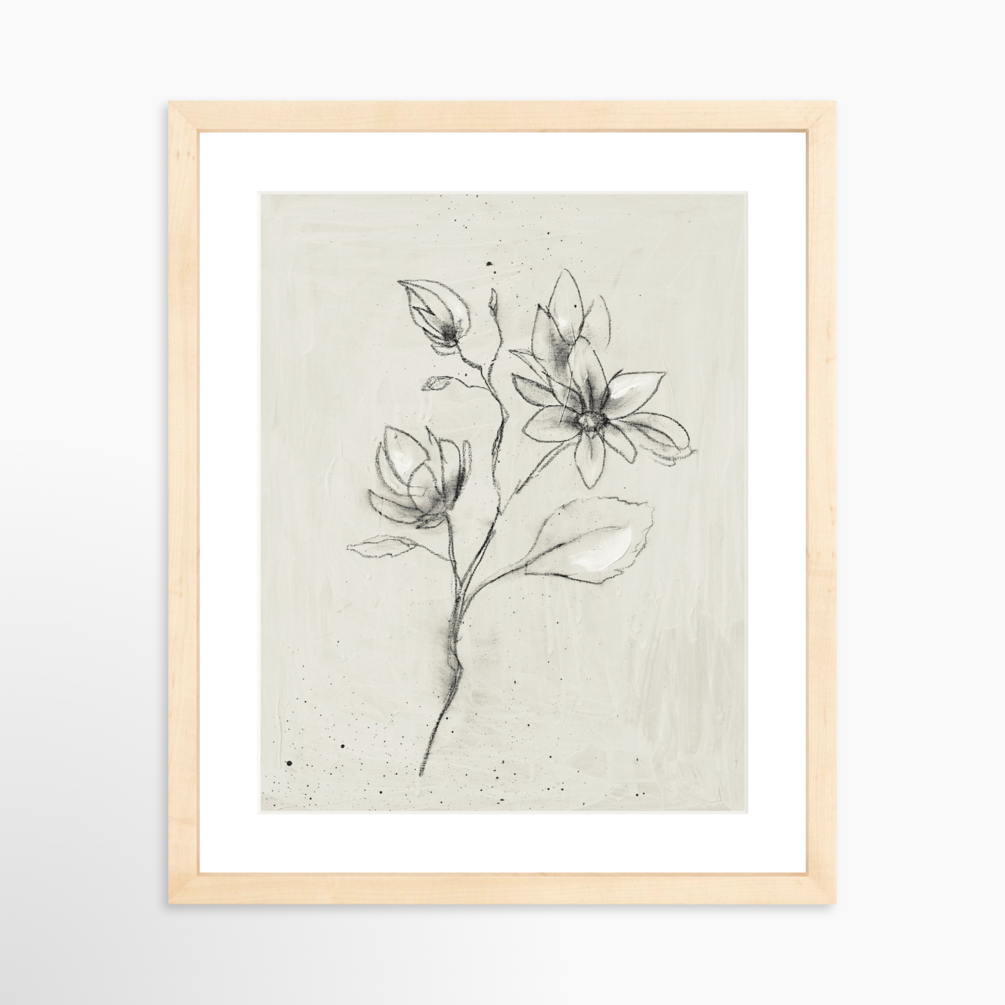 11x14 / Natural Frame + White Mat