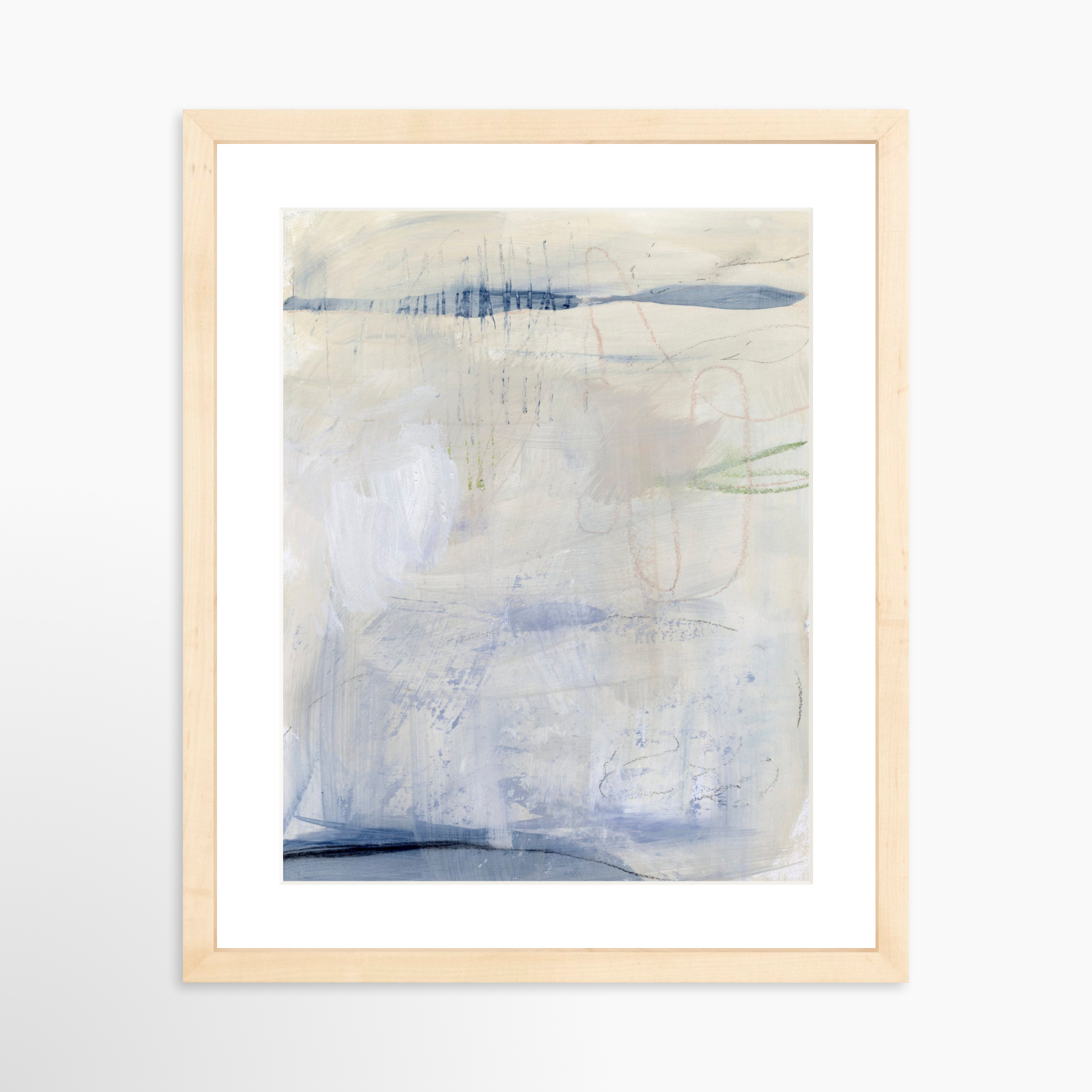 11x14 / Natural Frame + White Mat