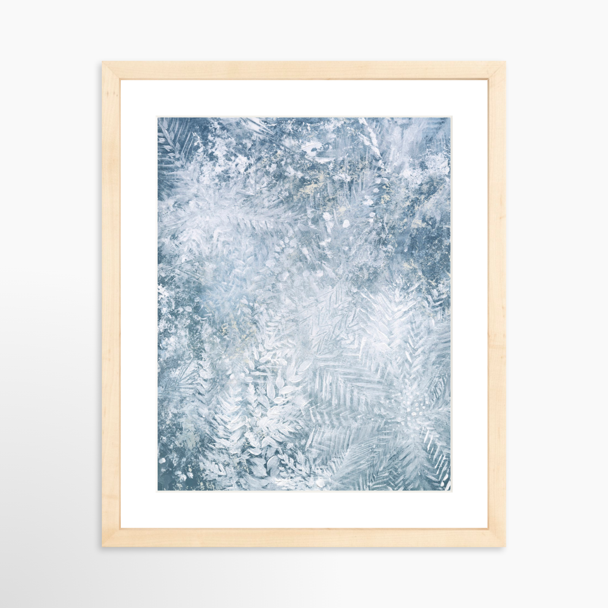 11x14 / Natural Frame + White Mat