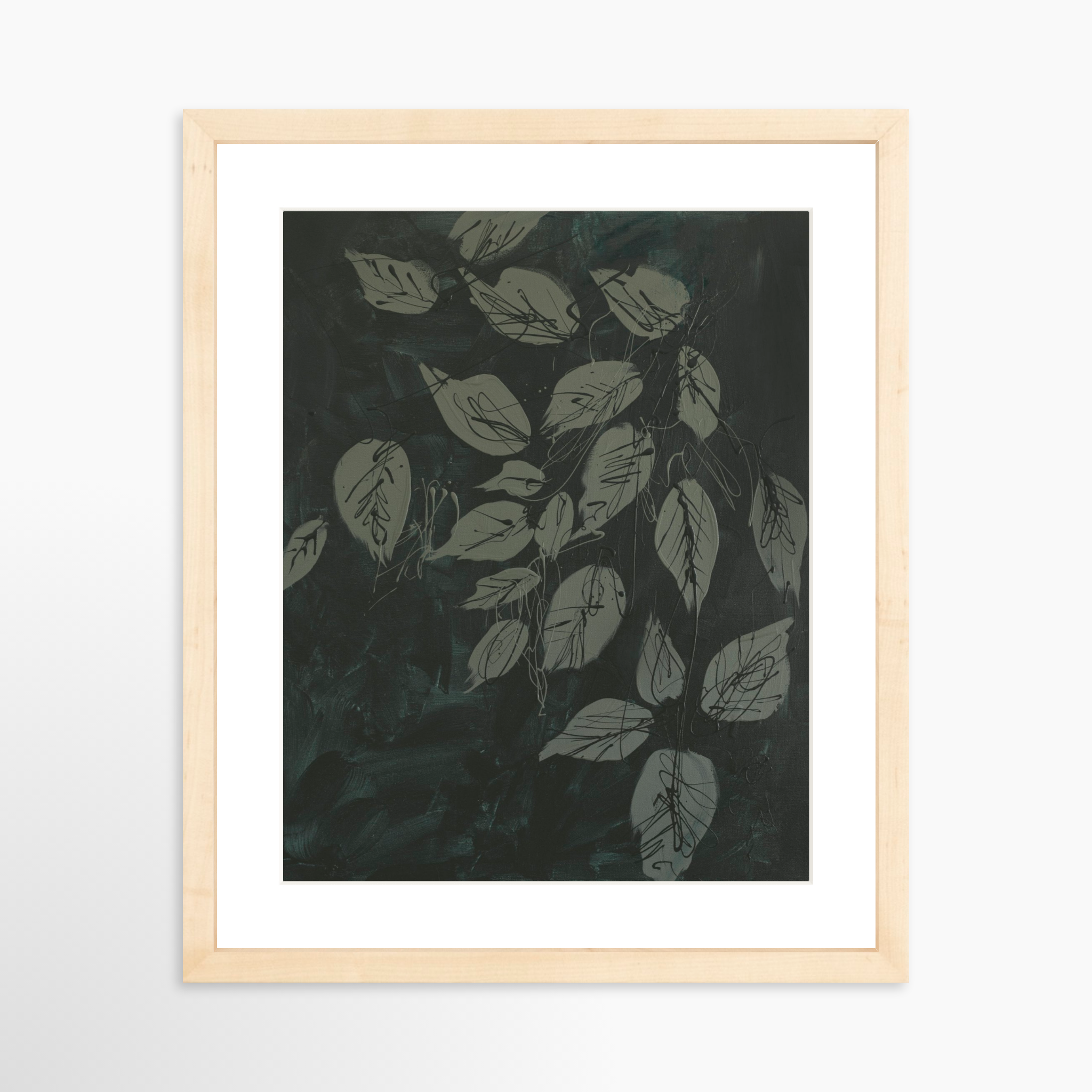 11x14 / Natural Frame + White Mat