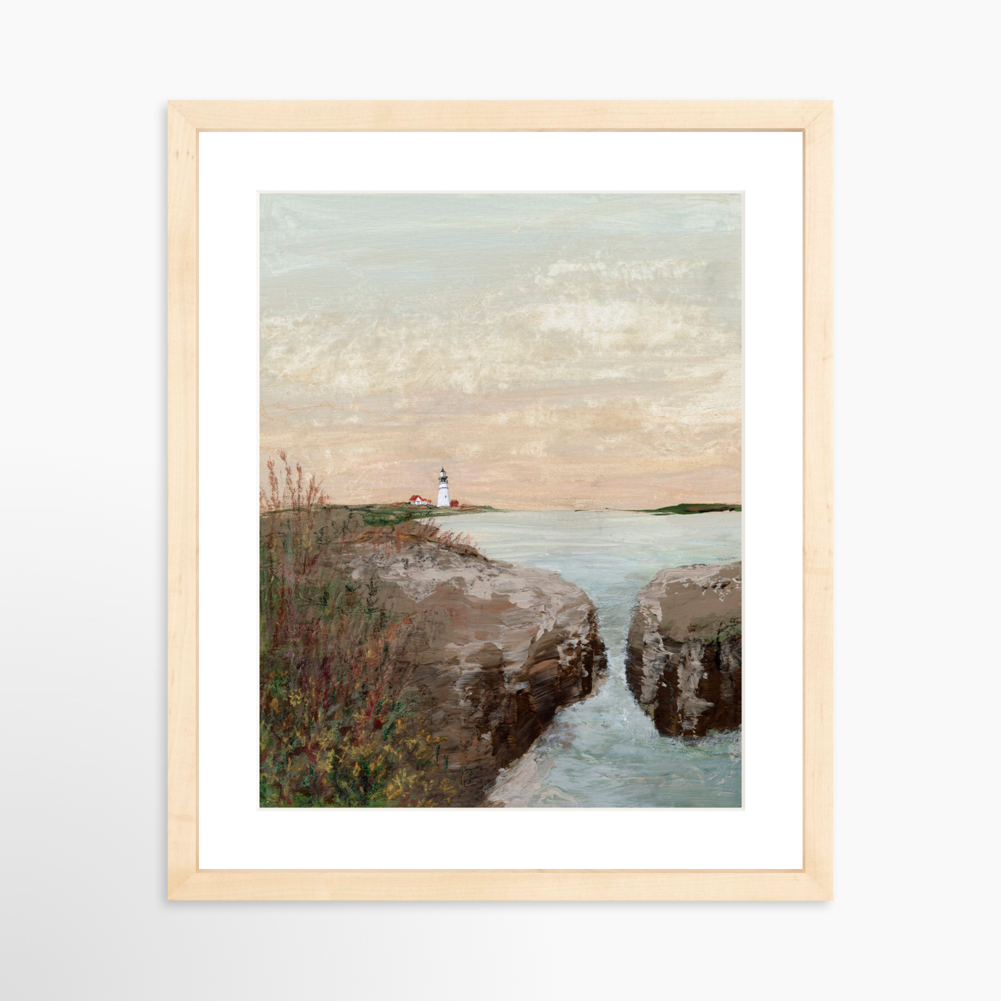 11x14 / Natural Frame + White Mat