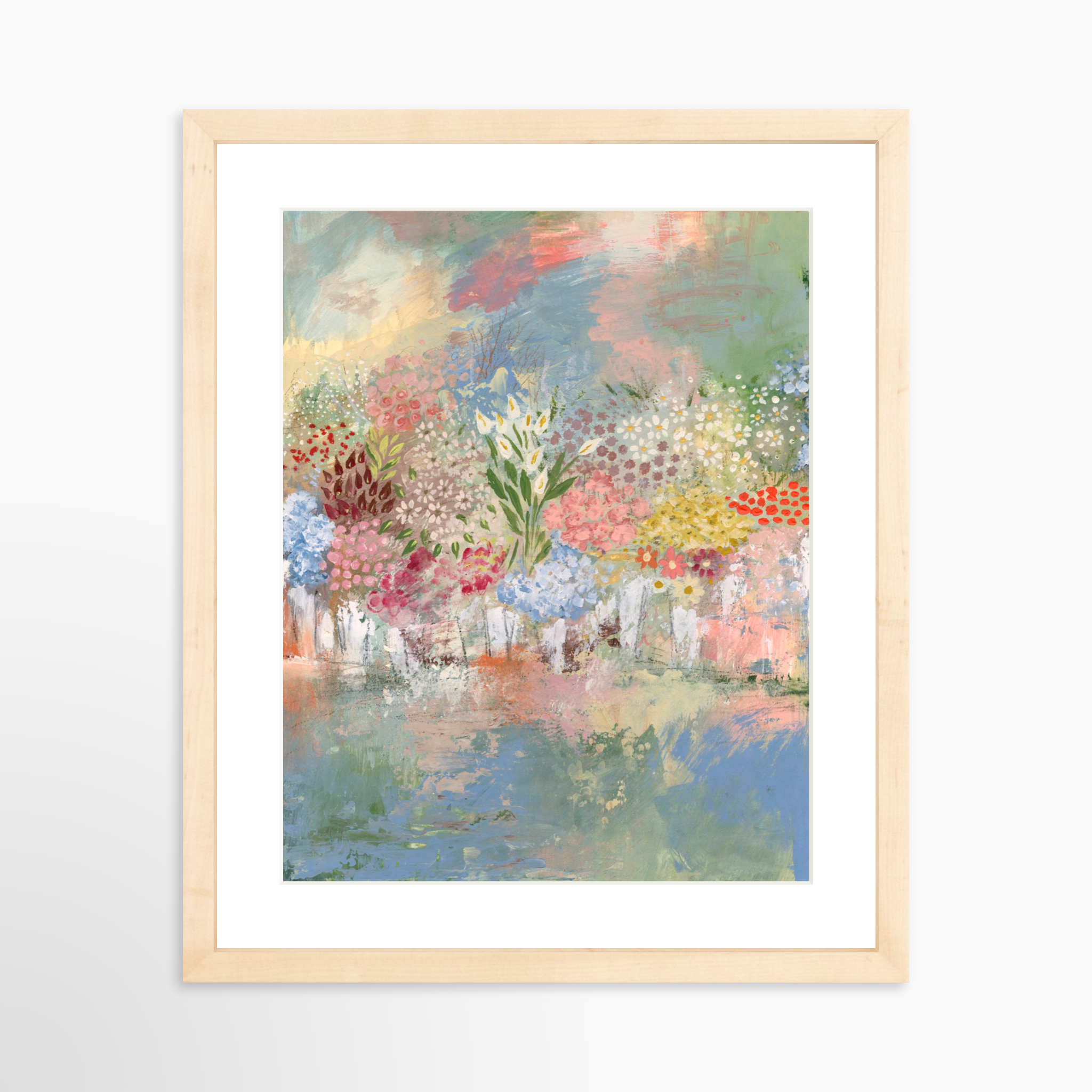 11x14 / Natural Frame + White Mat