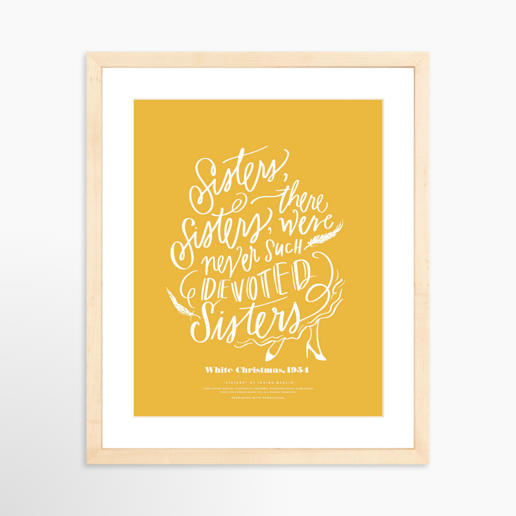 11x14 / Natural Frame + White Mat