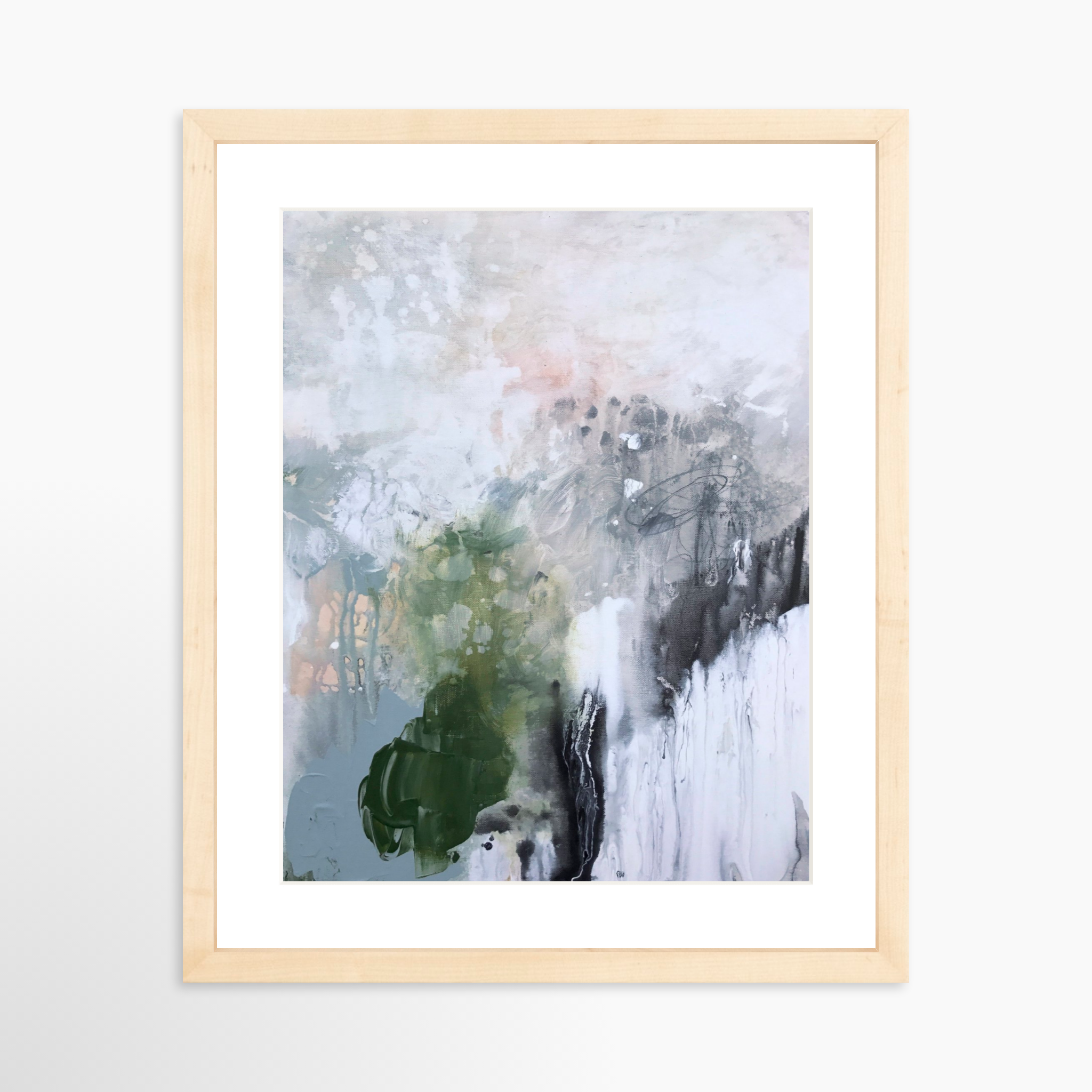 11x14 / Natural Frame + White Mat