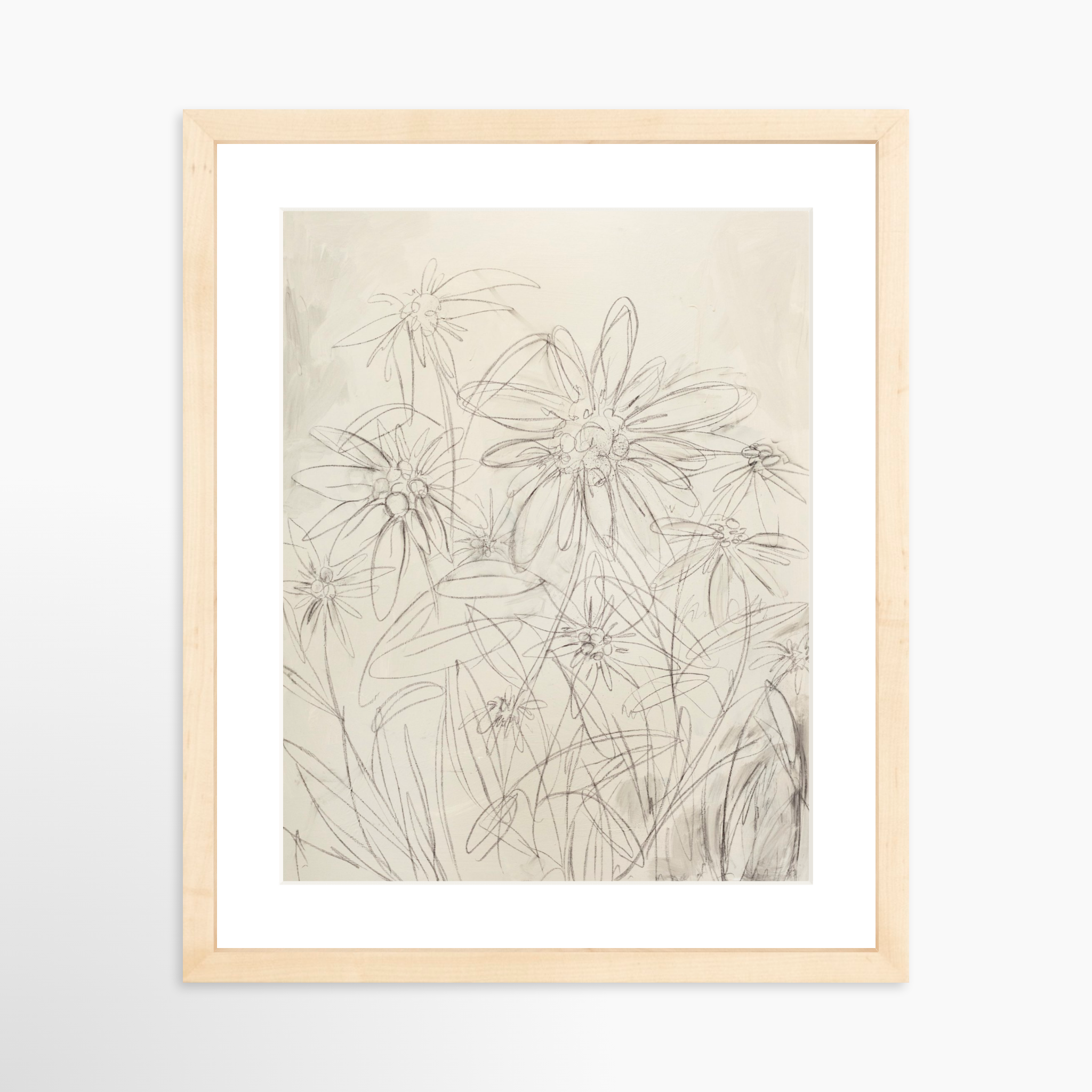 11x14 / Natural Frame + White Mat