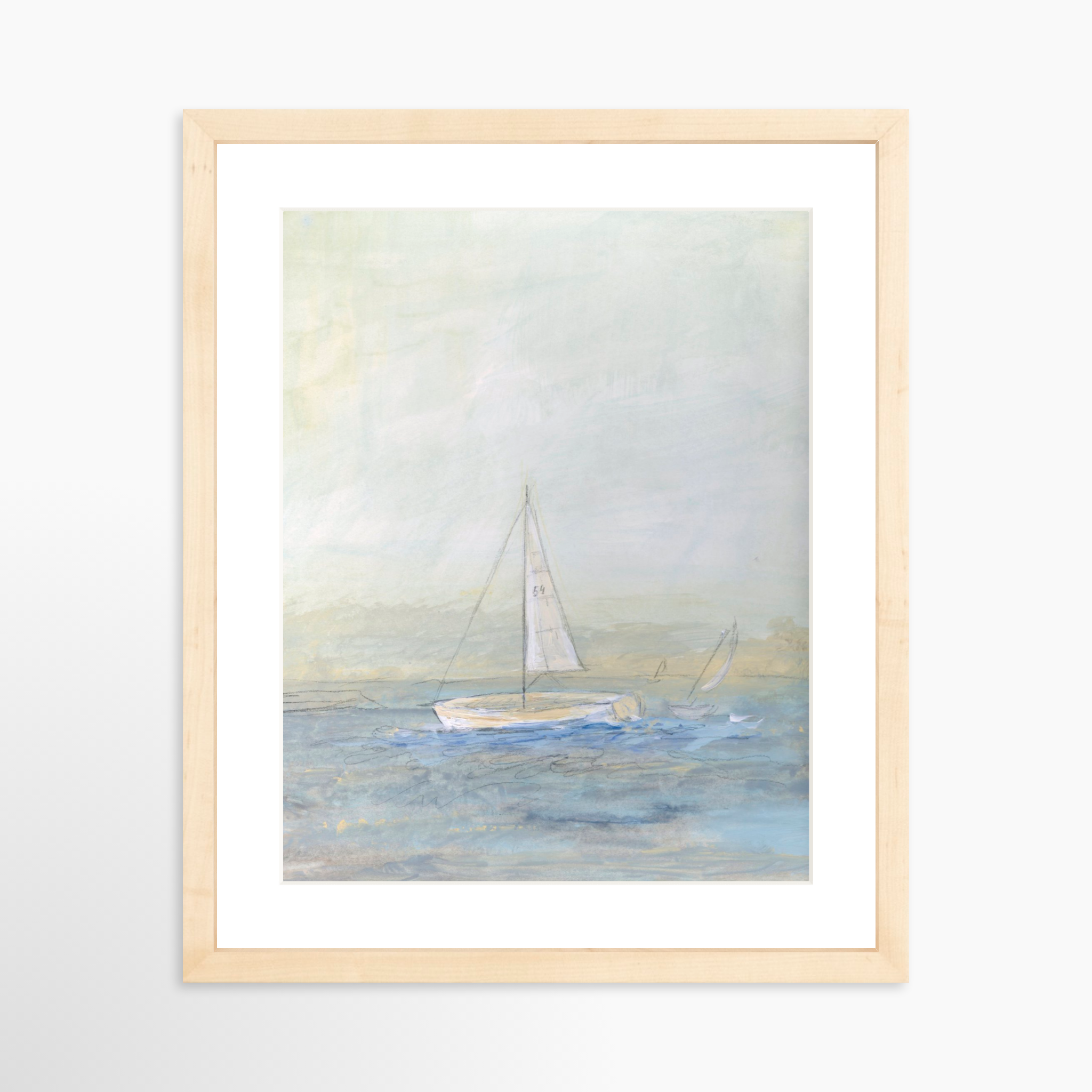 11x14 / Natural Frame + White Mat