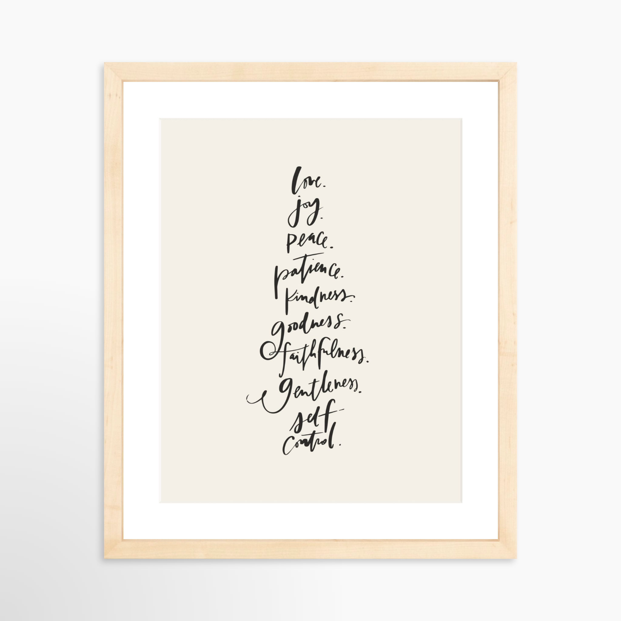 11x14 / Natural Frame + White Mat