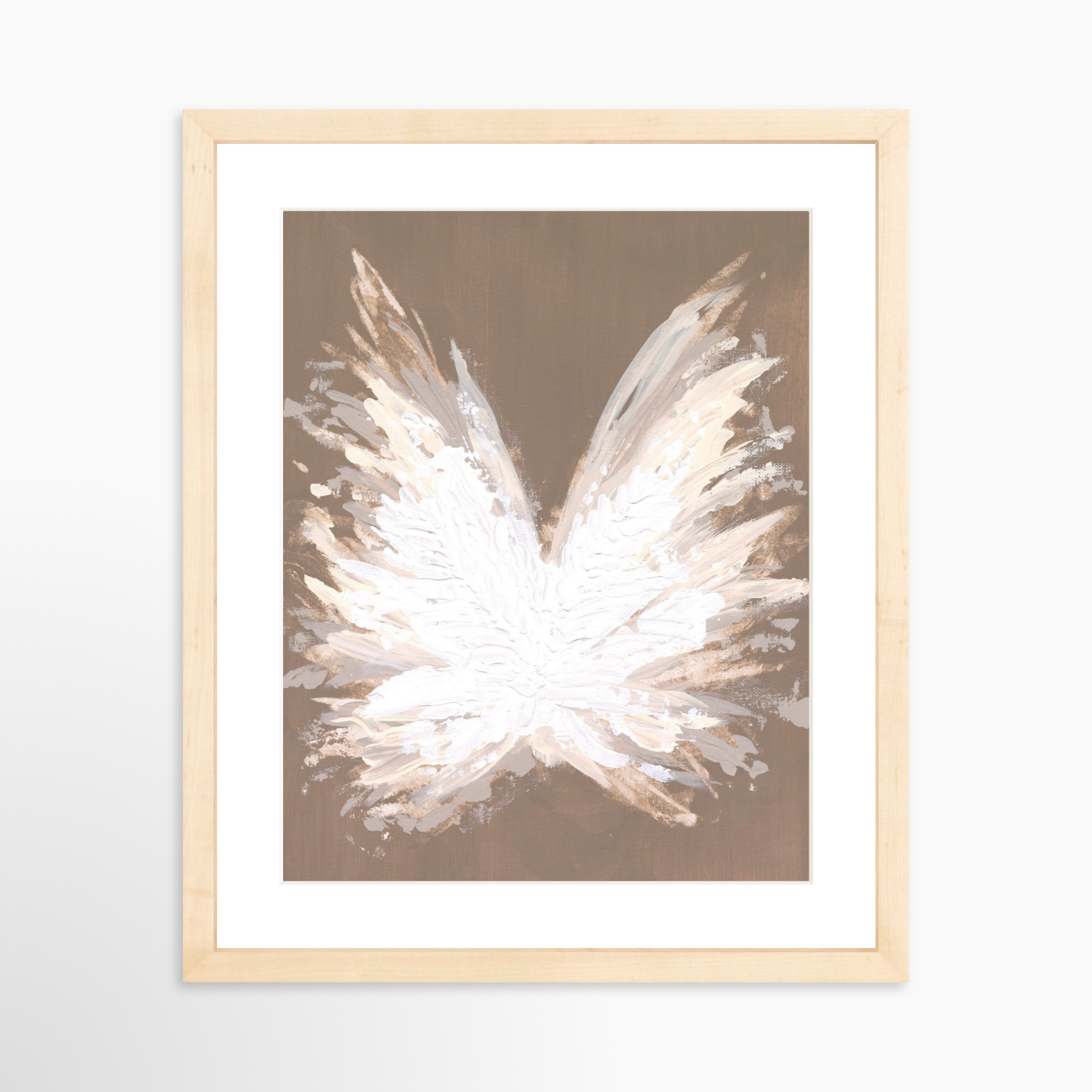 11x14 / Natural Frame + White Mat