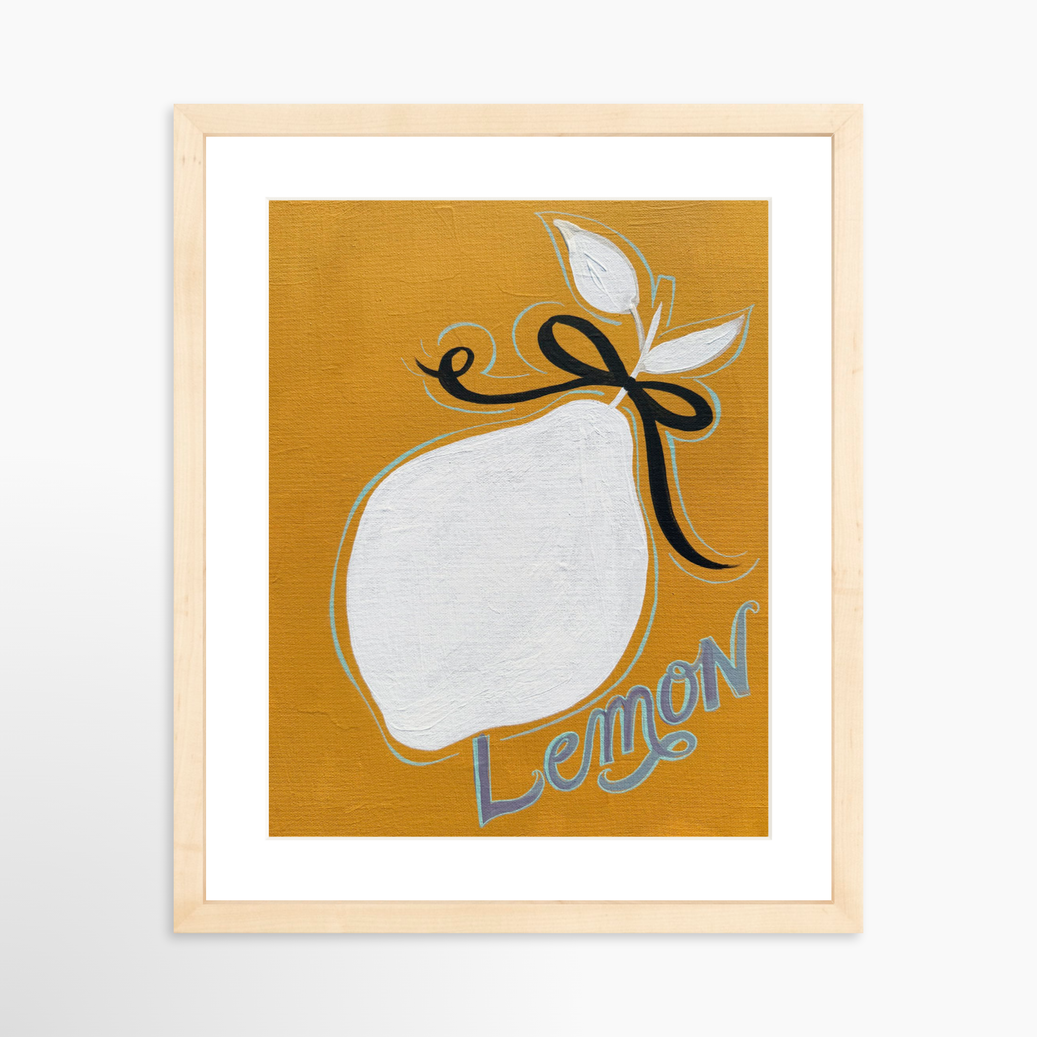 11x14 / Natural Frame + White Mat