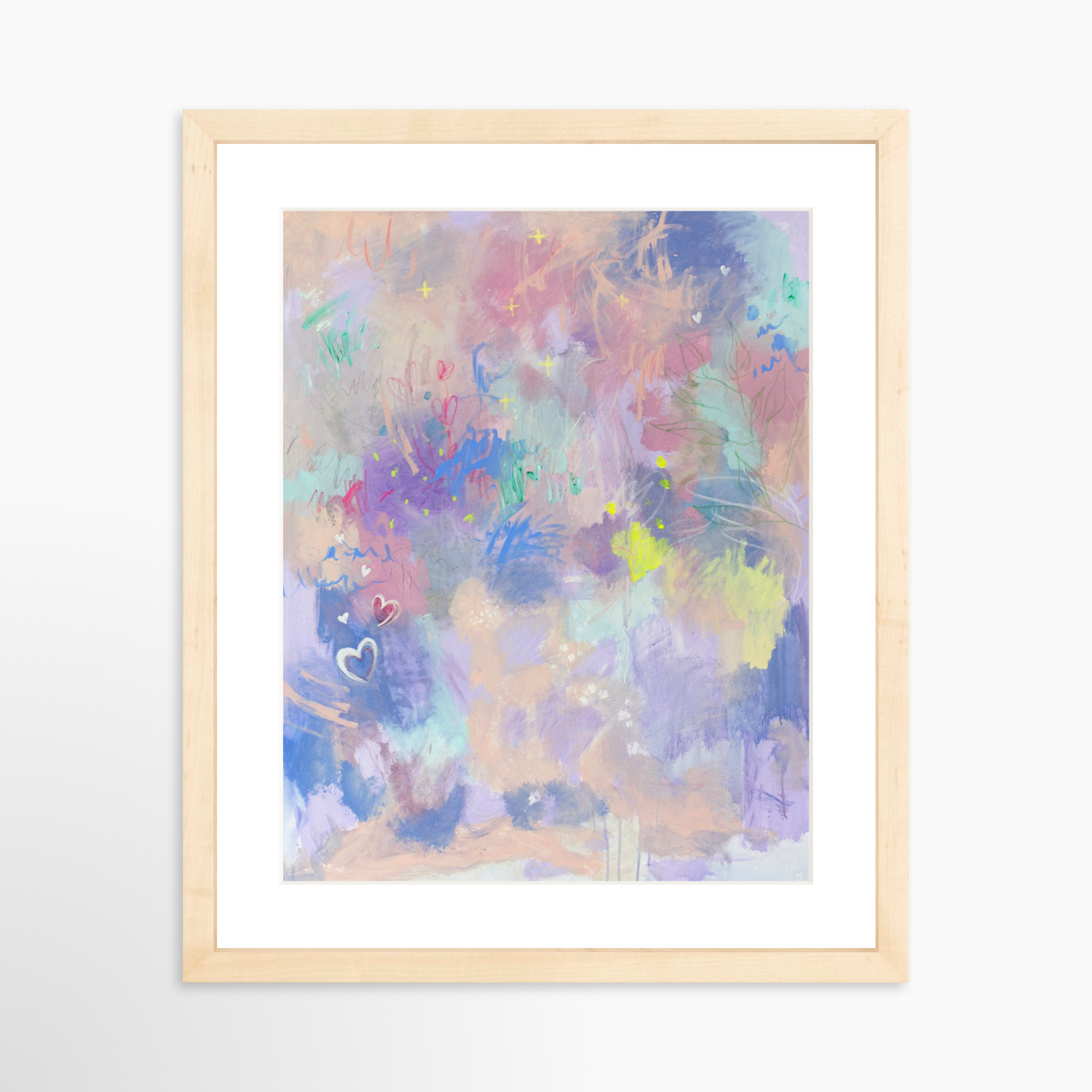 11x14 / Natural Frame + White Mat