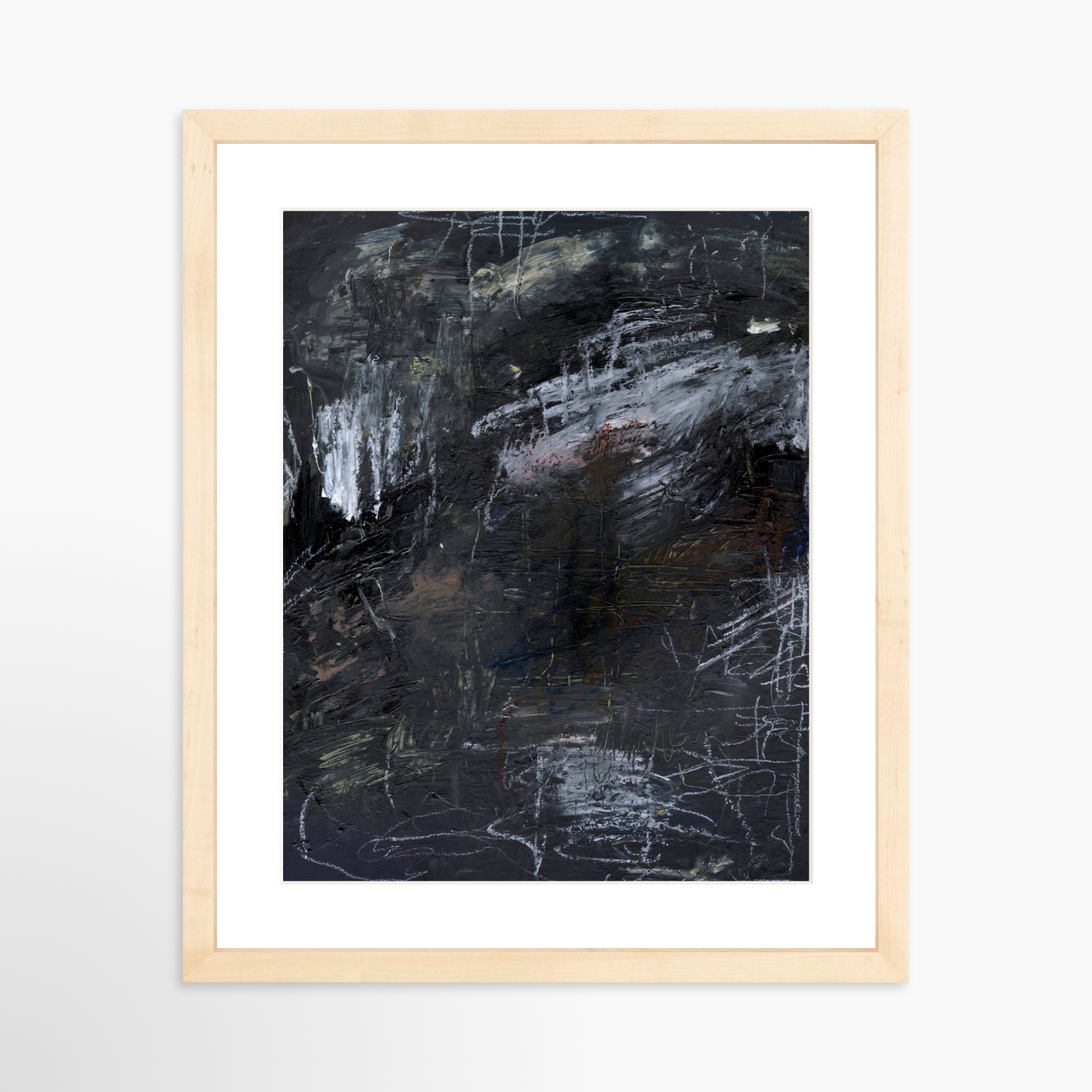 11x14 / Natural Frame + White Mat