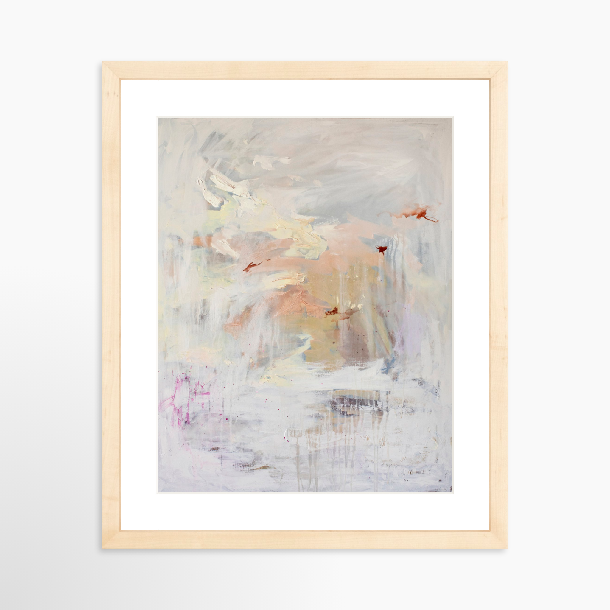 11x14 / Natural Frame + White Mat