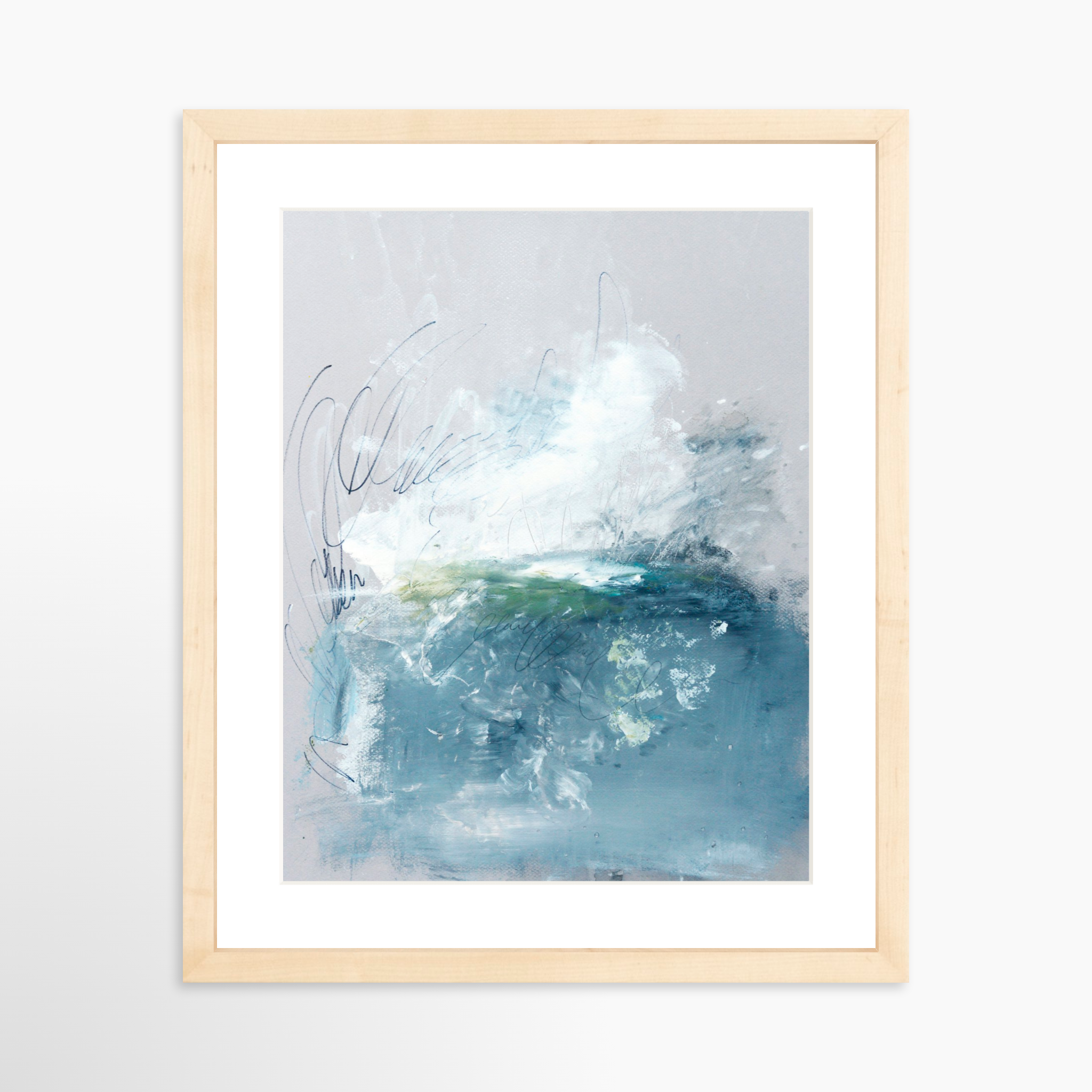 11x14 / Natural Frame + White Mat
