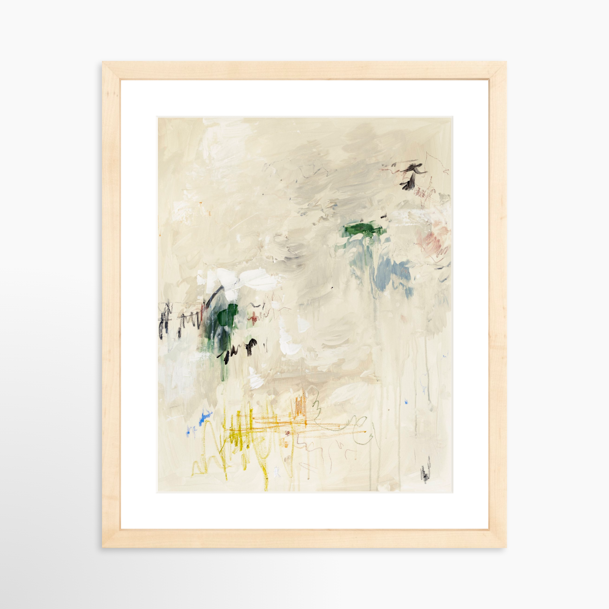 11x14 / Natural Frame + White Mat