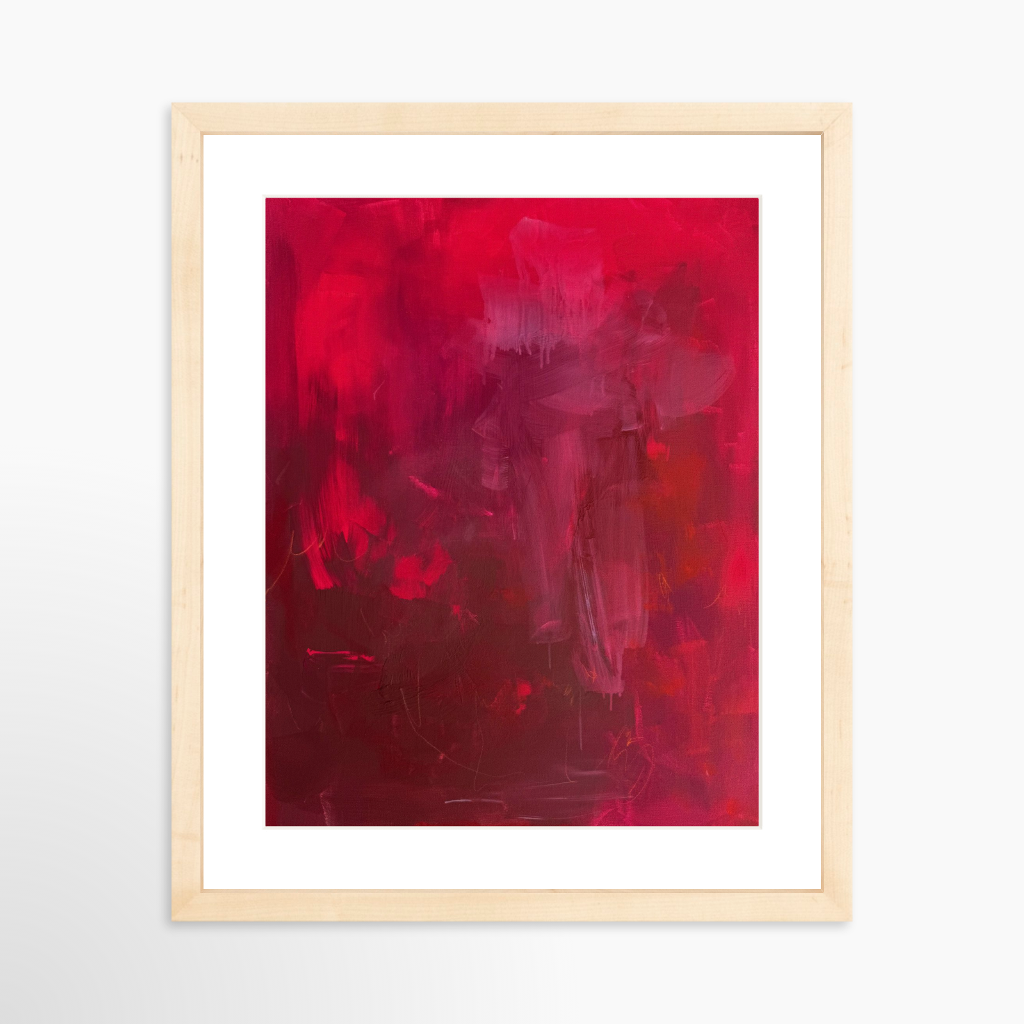 11x14 / Natural Frame + White Mat