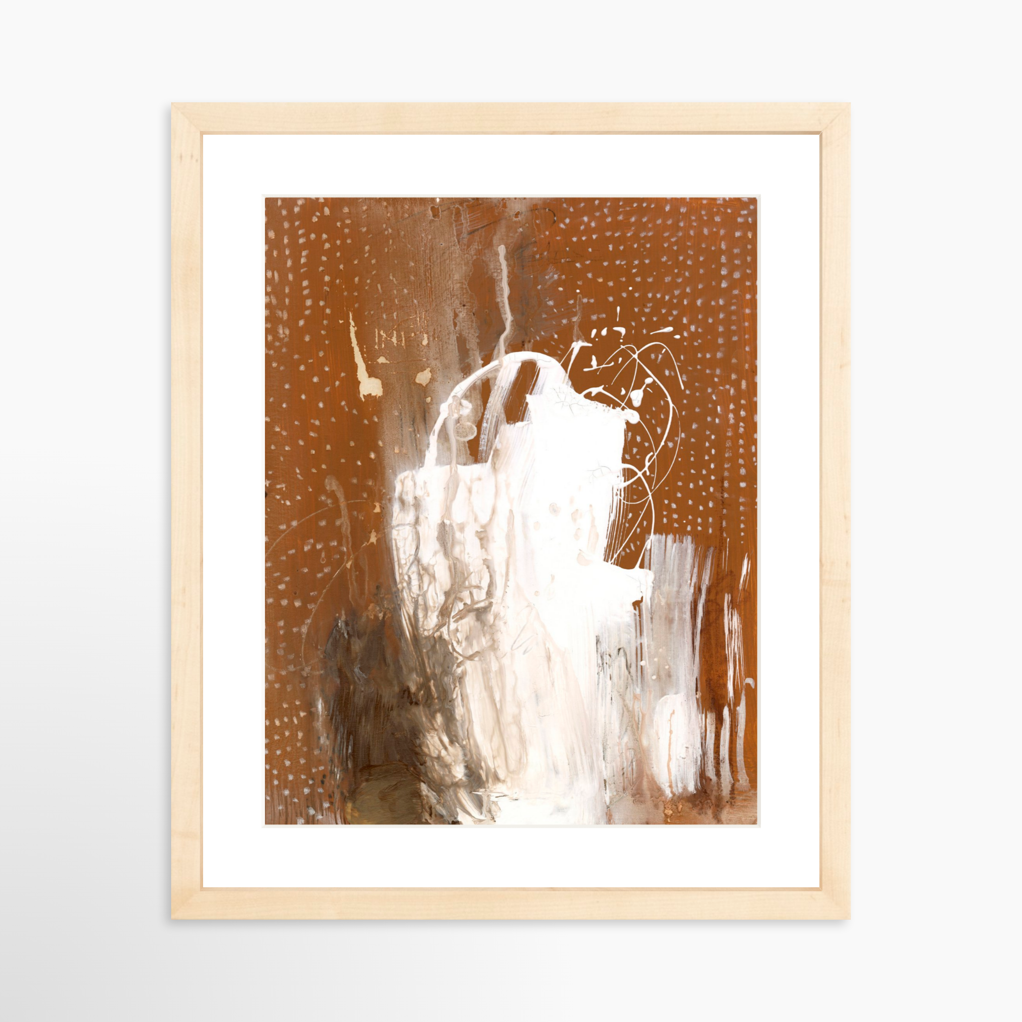 11x14 / Natural Frame + White Mat