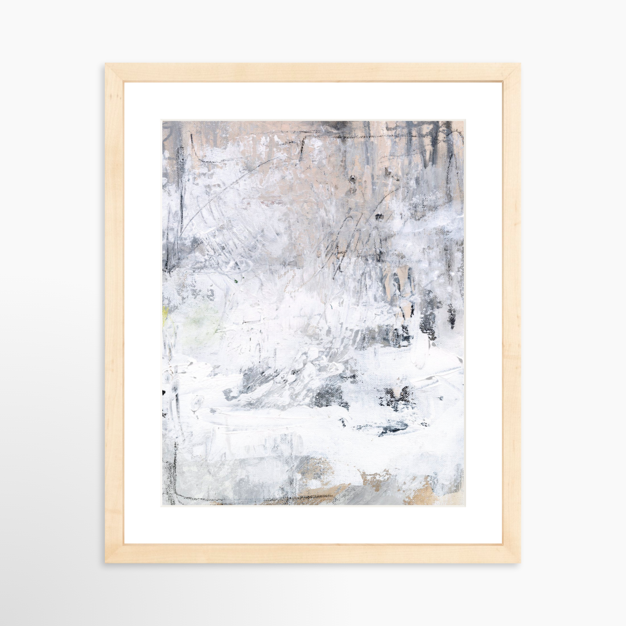 11x14 / Natural Frame + White Mat