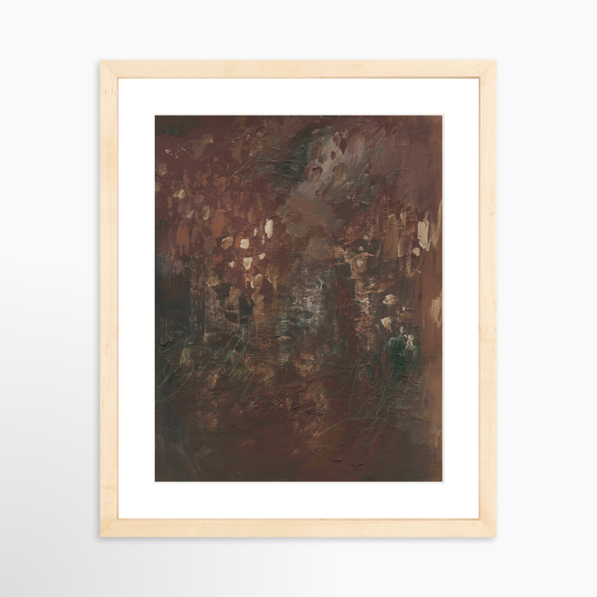 11x14 / Natural Frame + White Mat