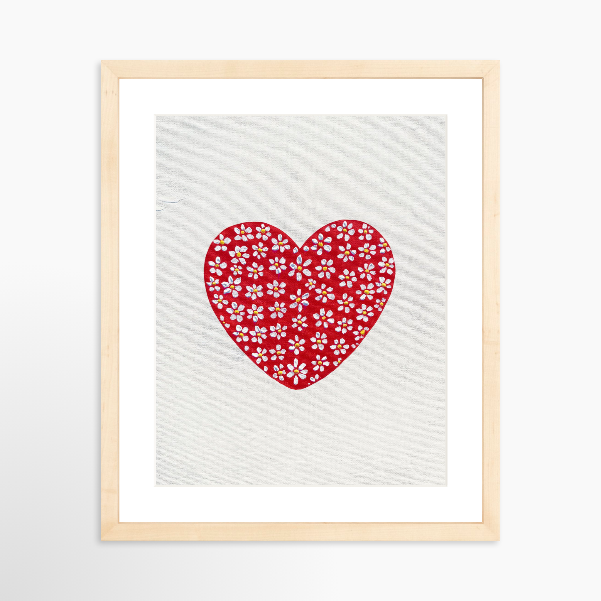 11x14 / Natural Frame + White Mat