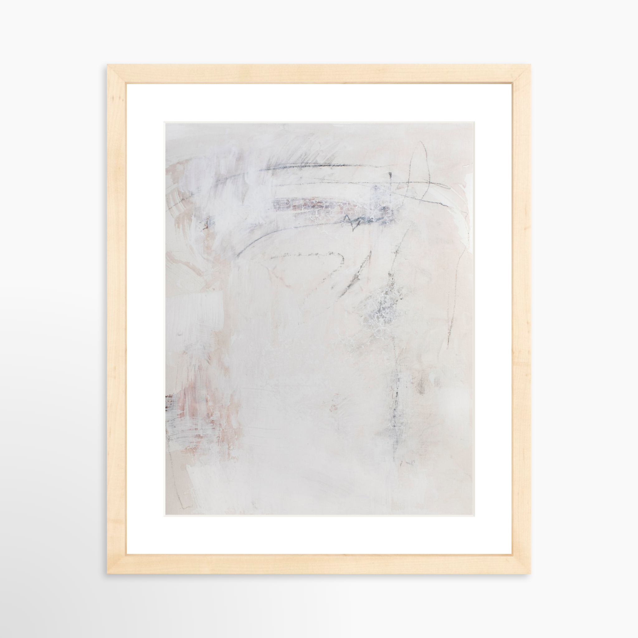 11x14 / Natural Frame + White Mat