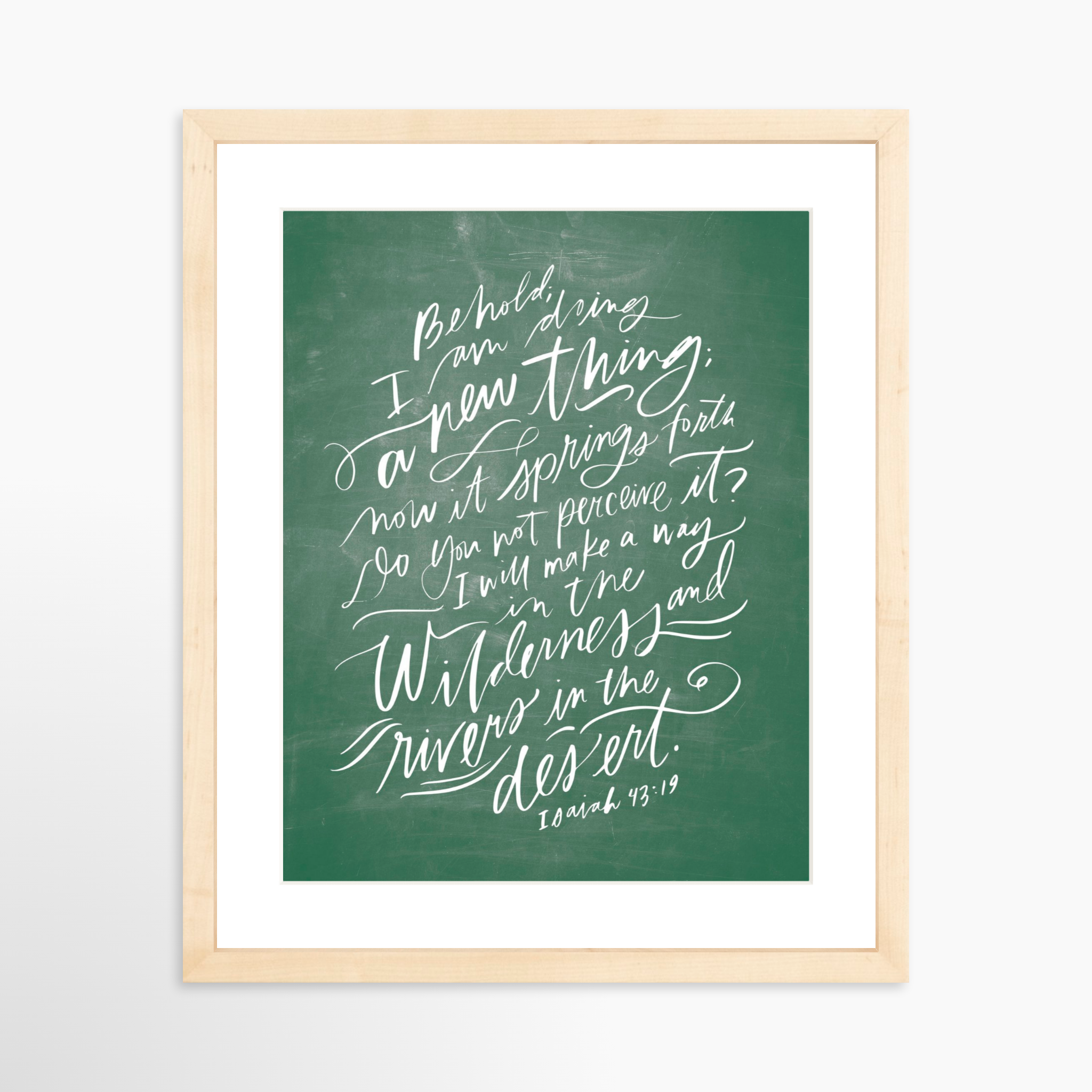 11x14 / Natural Frame + White Mat