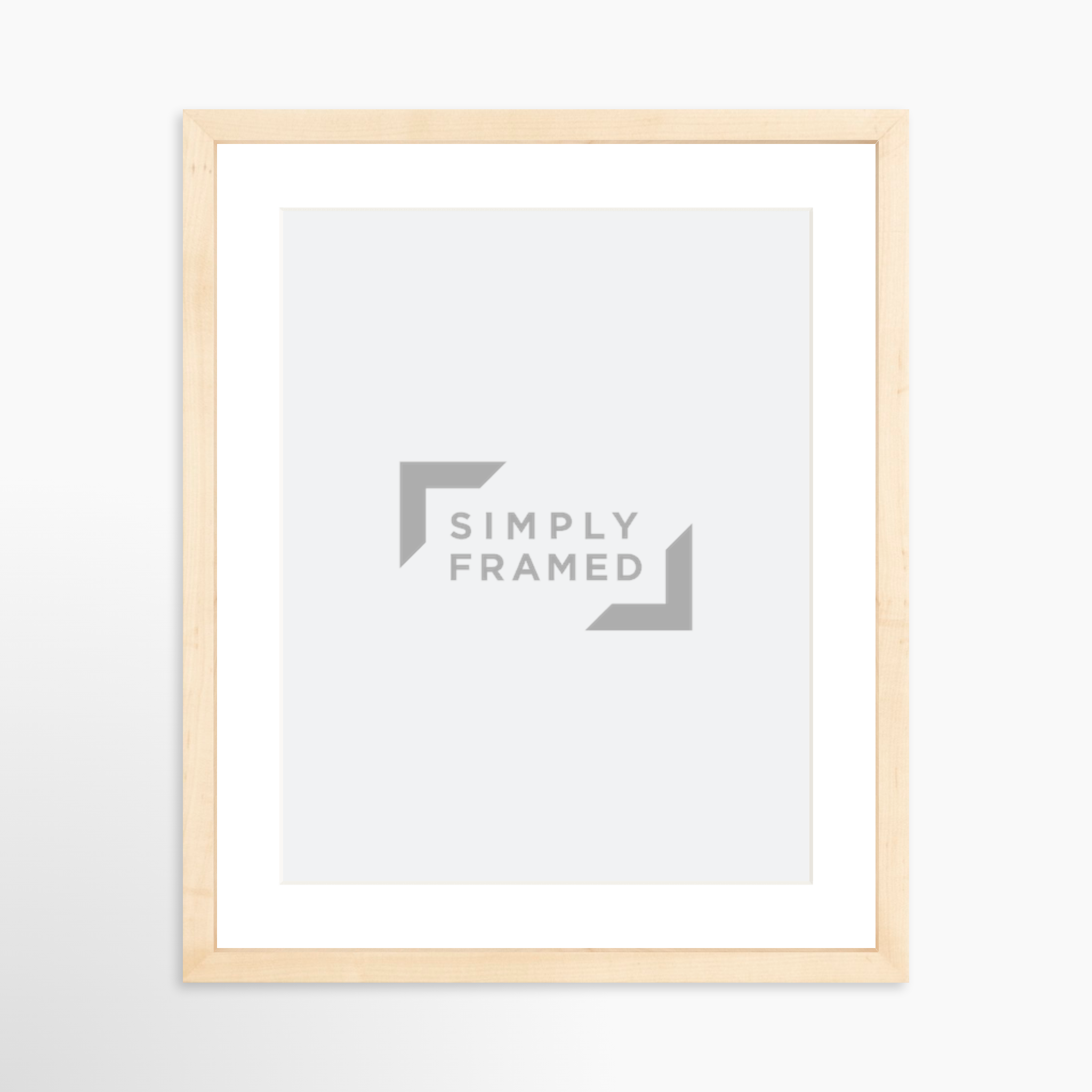 11x14 / Natural Frame + White Mat