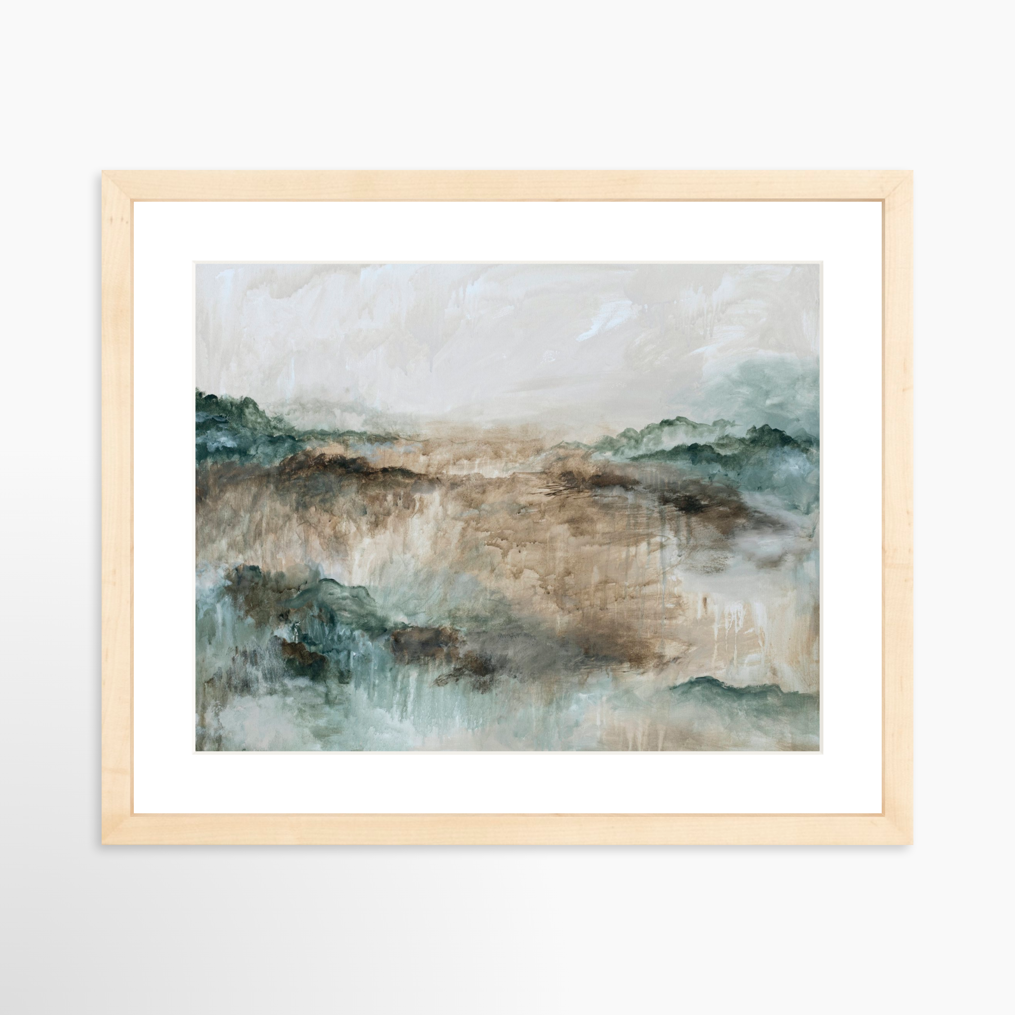 14x11 / Natural Frame + White Mat