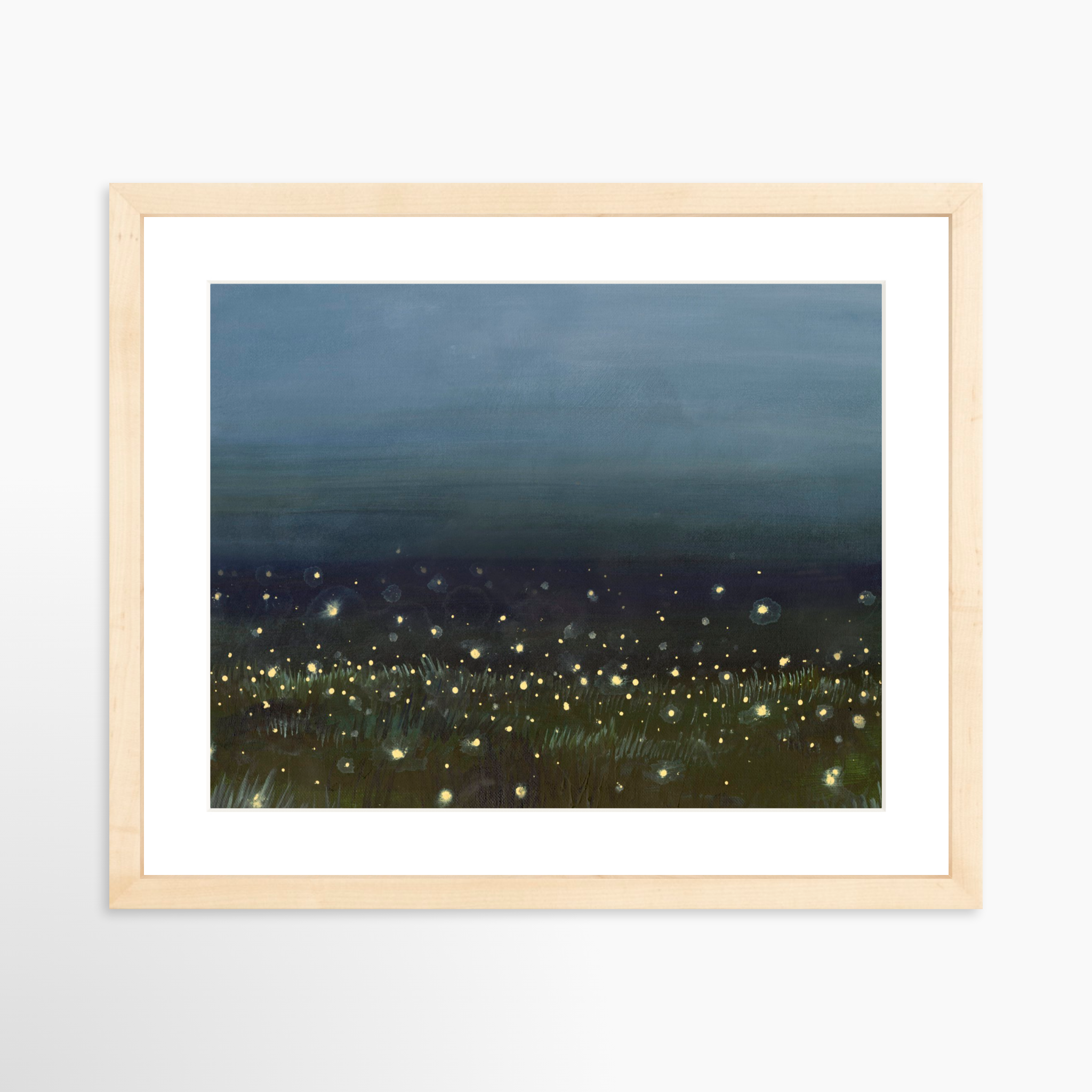 14x11 / Natural Frame + White Mat