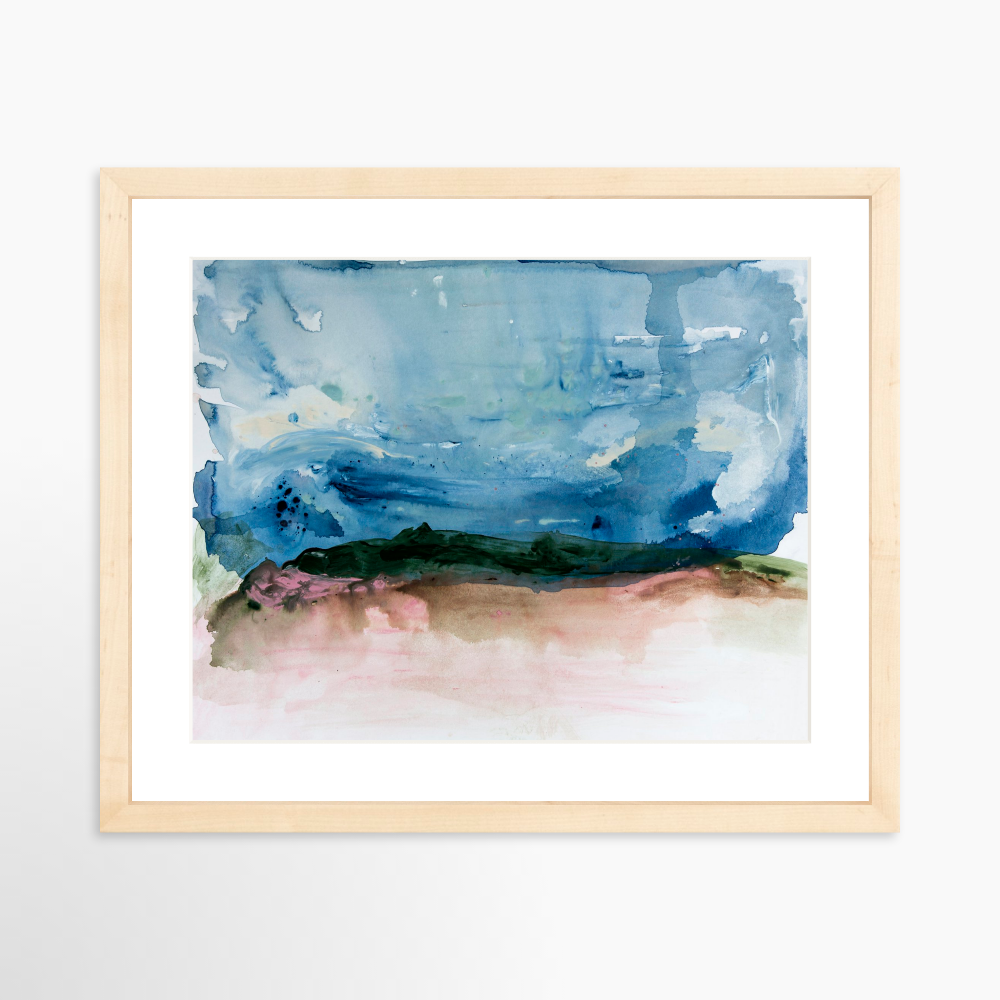 14x12 / Natural Frame + White Mat