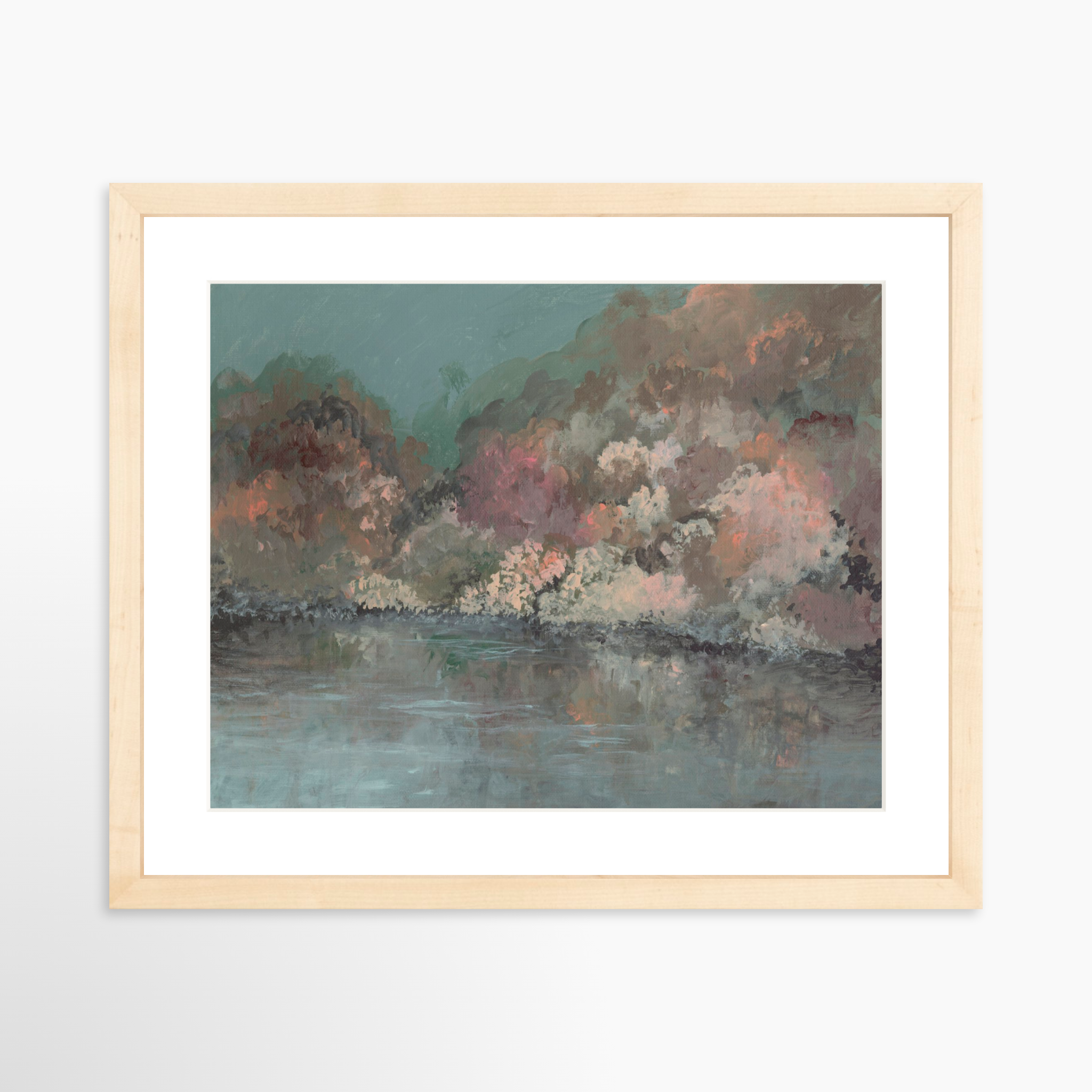 14x11 / Natural Frame + White Mat