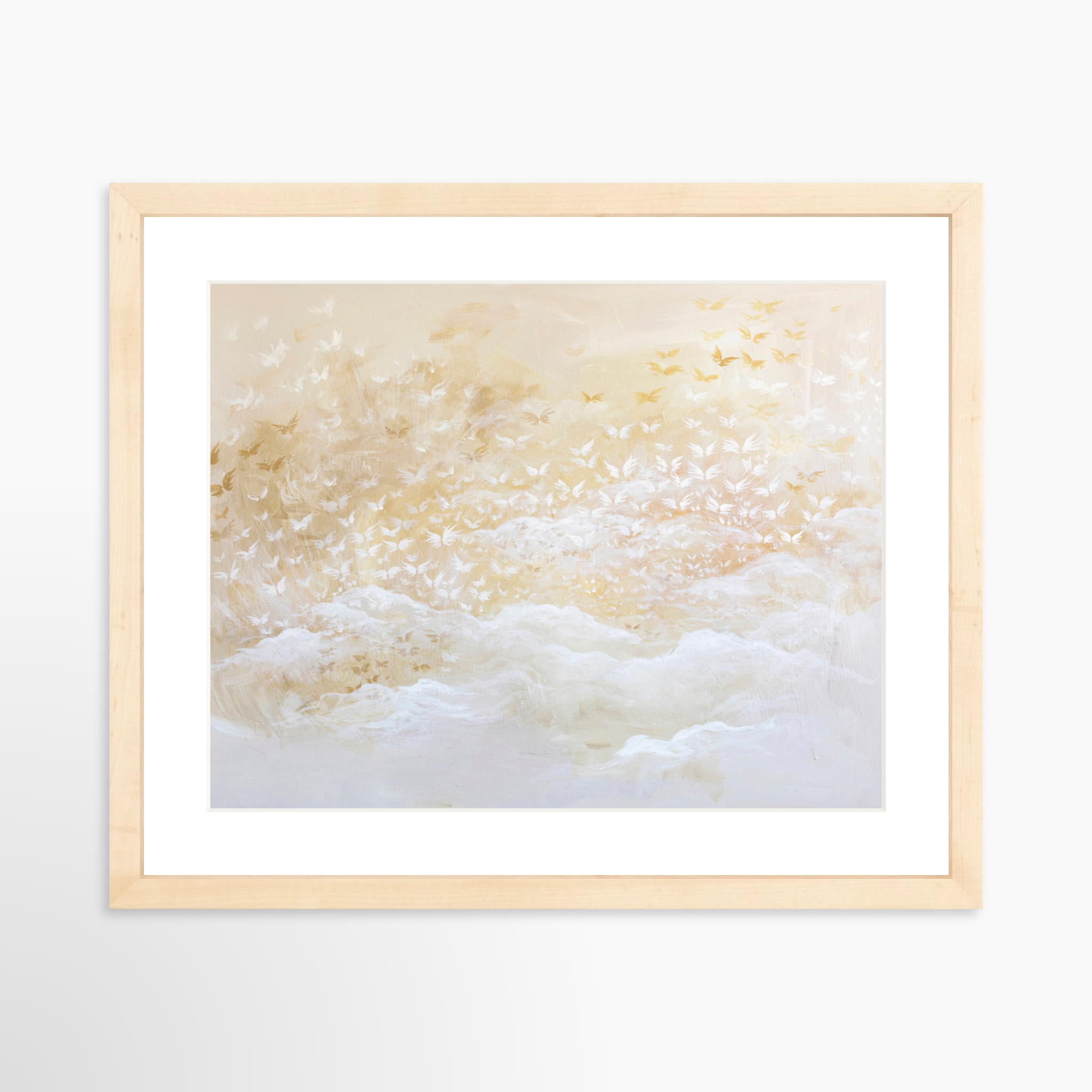 14x11 / Natural Frame + White Mat