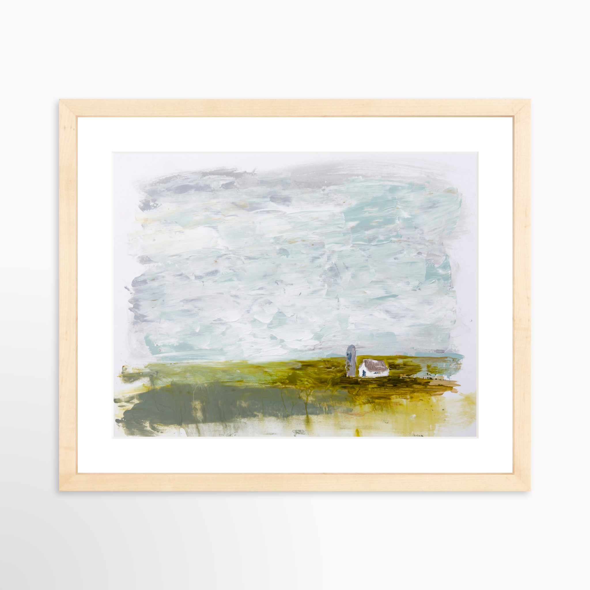 14x11 / Natural Frame + White Mat