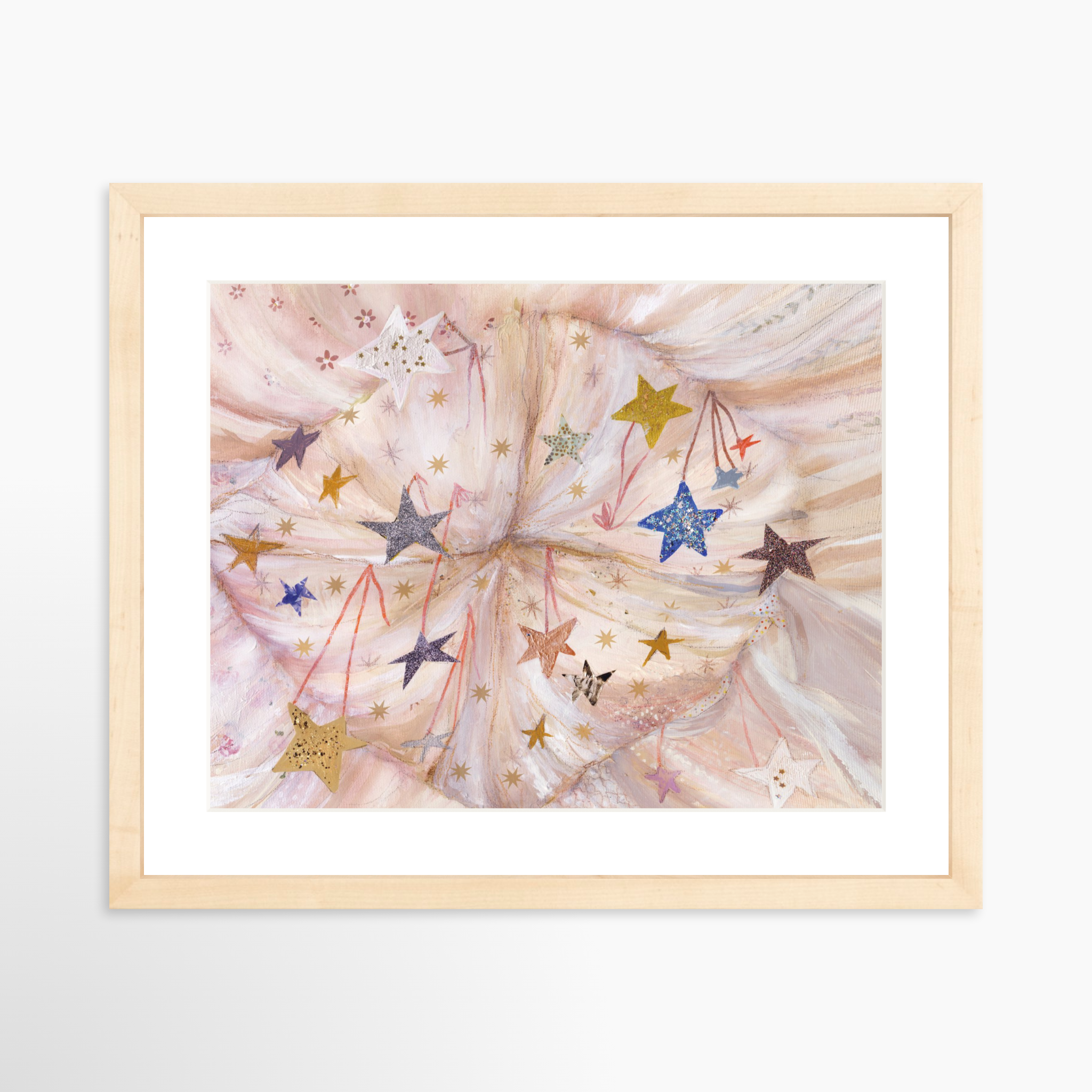 14x11 / Natural Frame + White Mat