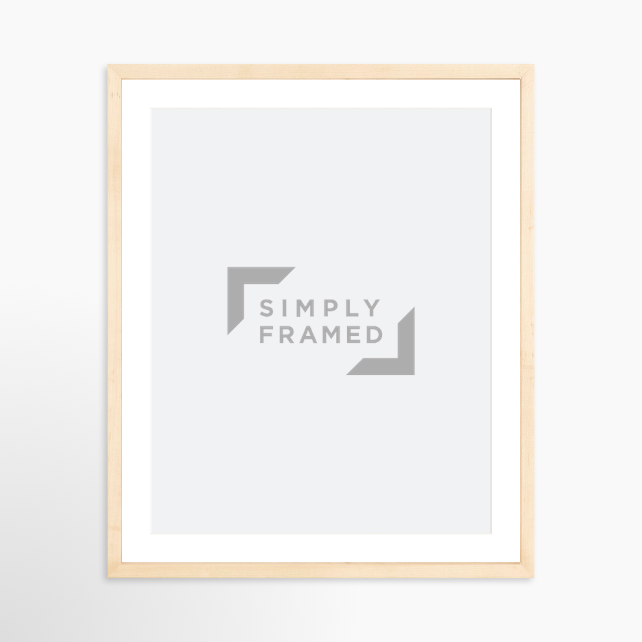 16x20 / Natural Frame + White Mat