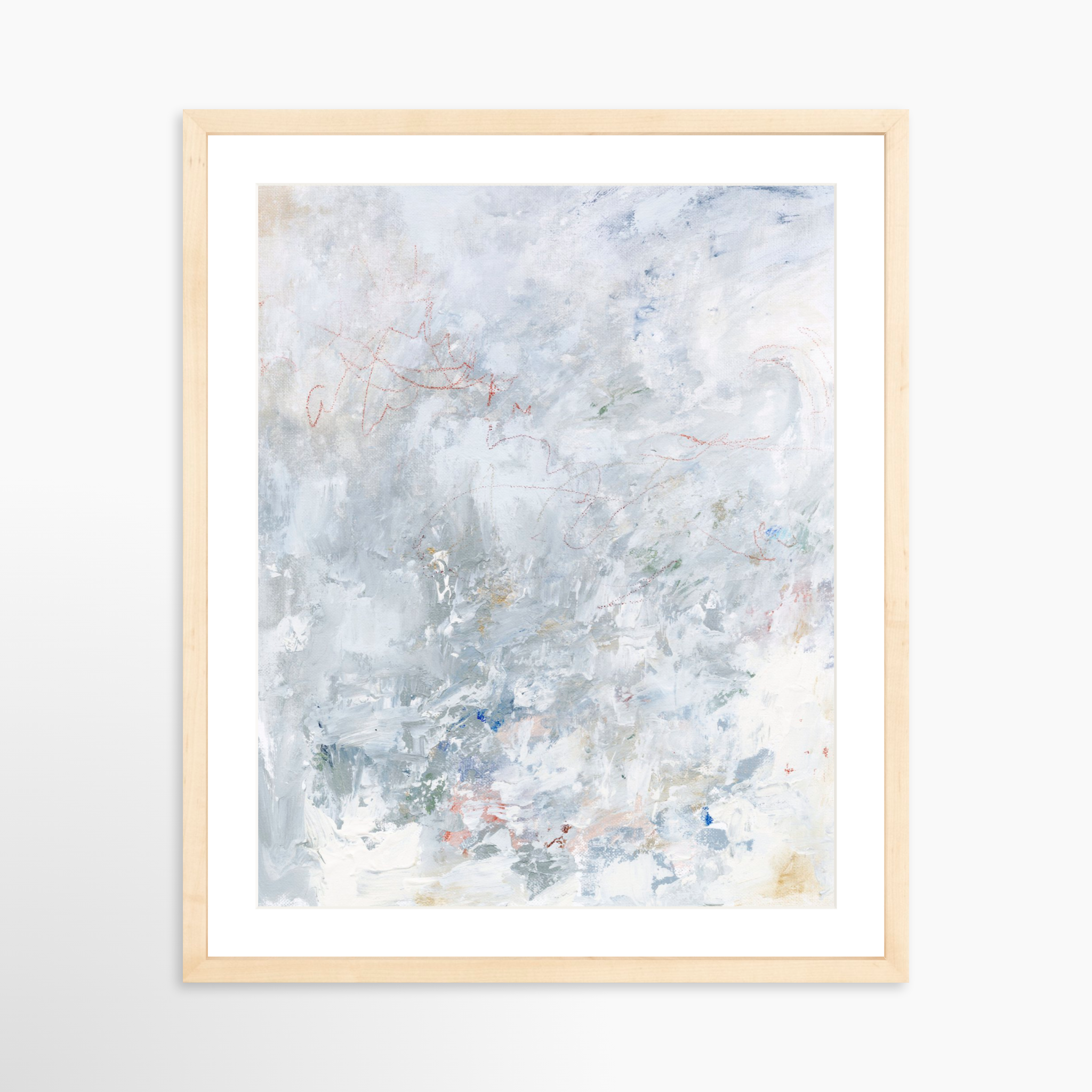 16x20 / Natural Frame + White Mat