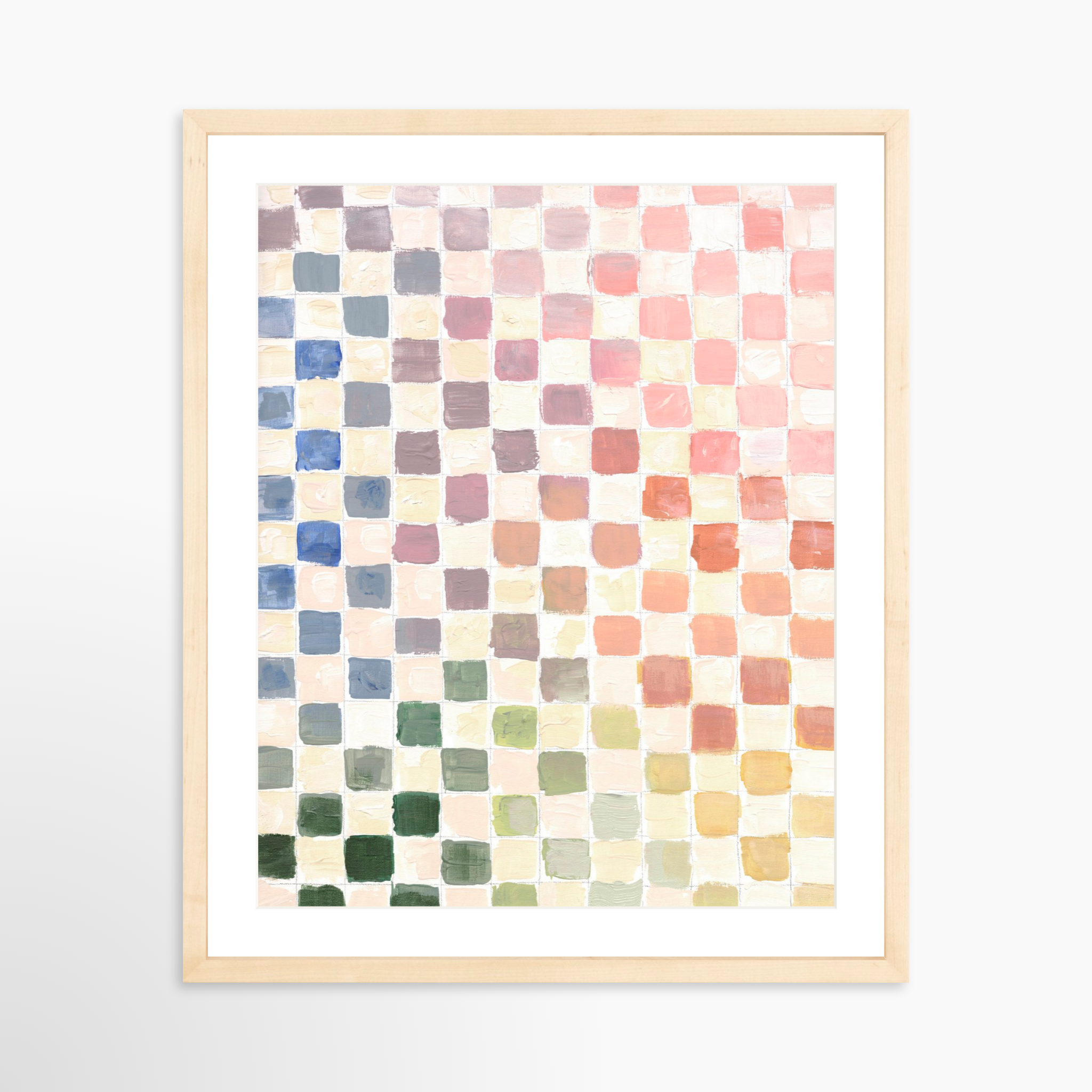 16x20 / Natural Frame + White Mat