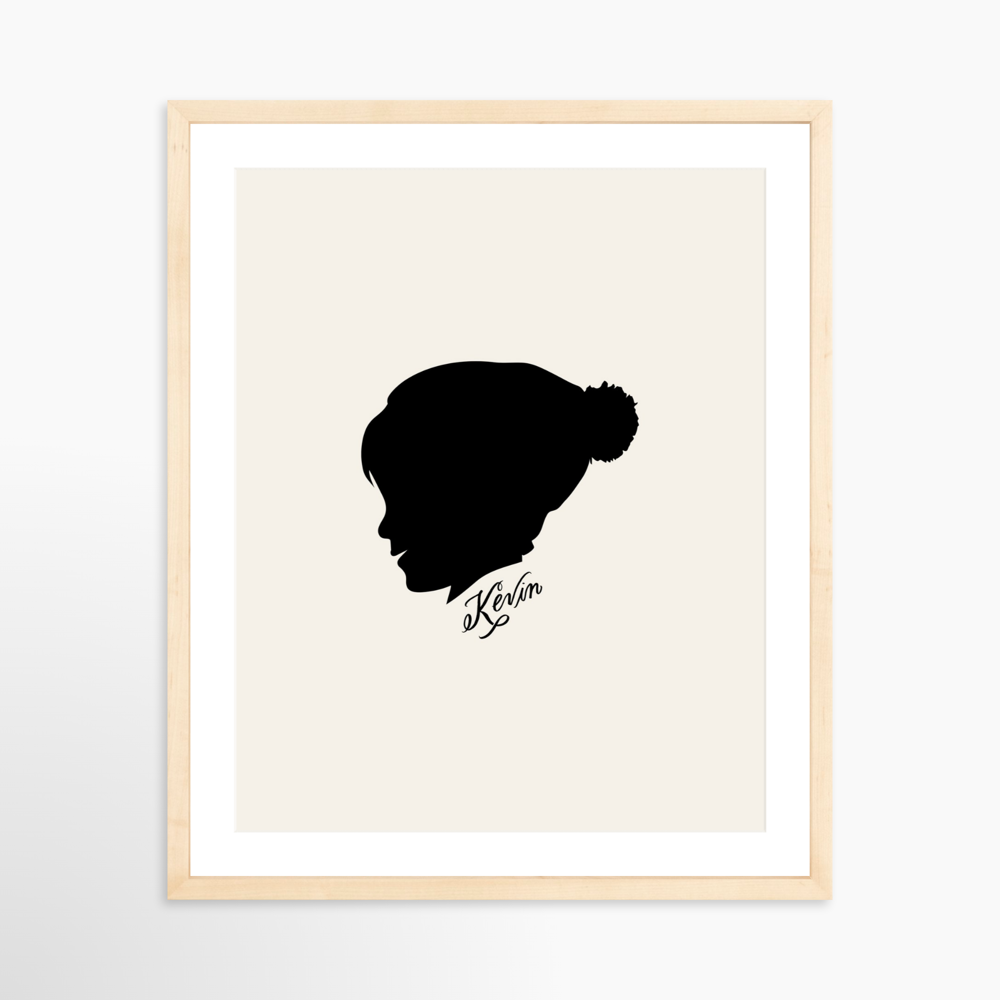 16x20 / Natural Frame + White Mat