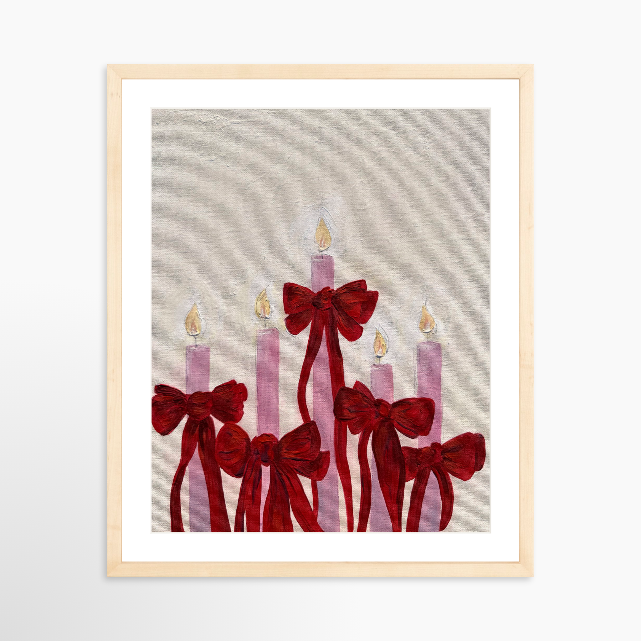 16x20 / Natural Frame + White Mat